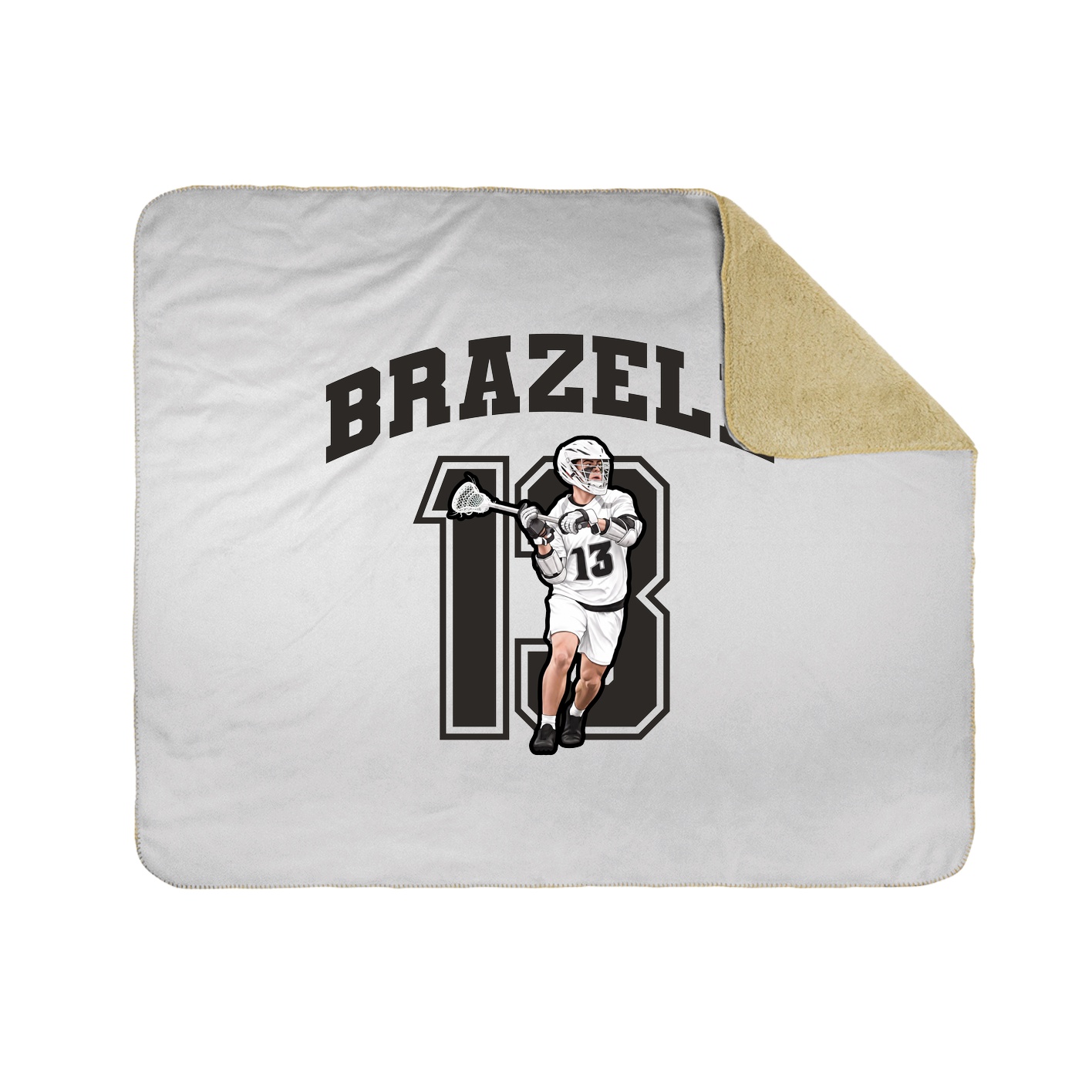 Throw Blanket — Number in White