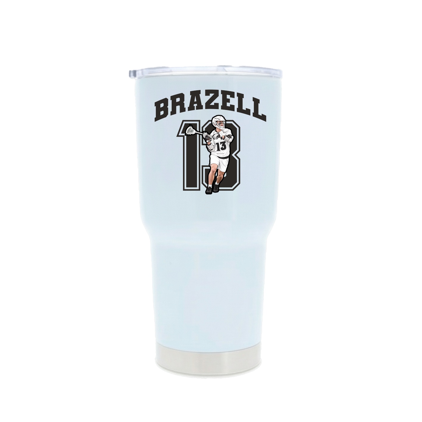 30oz Stainless Steel Tumbler — Number in White