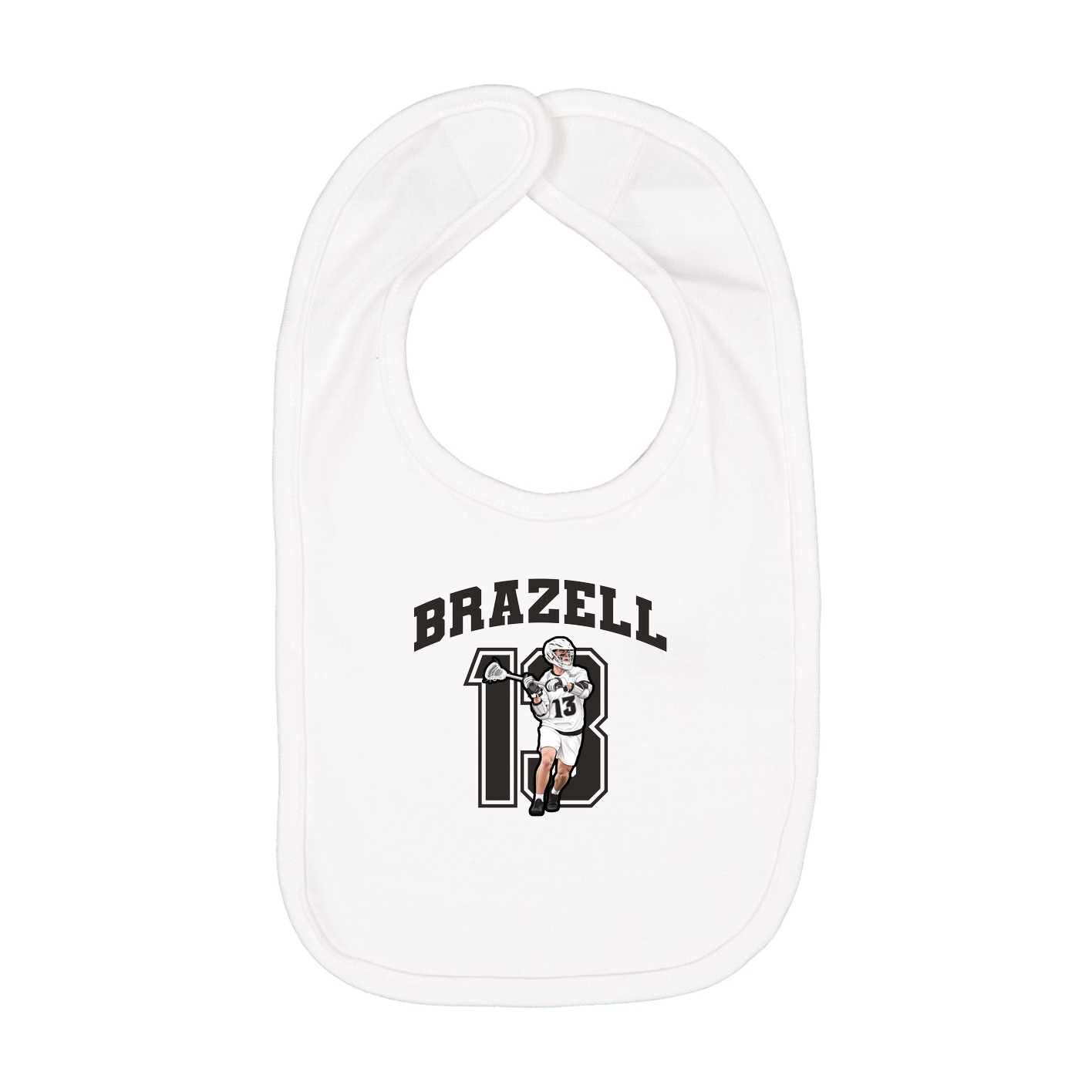 Infant Bib — Number in White