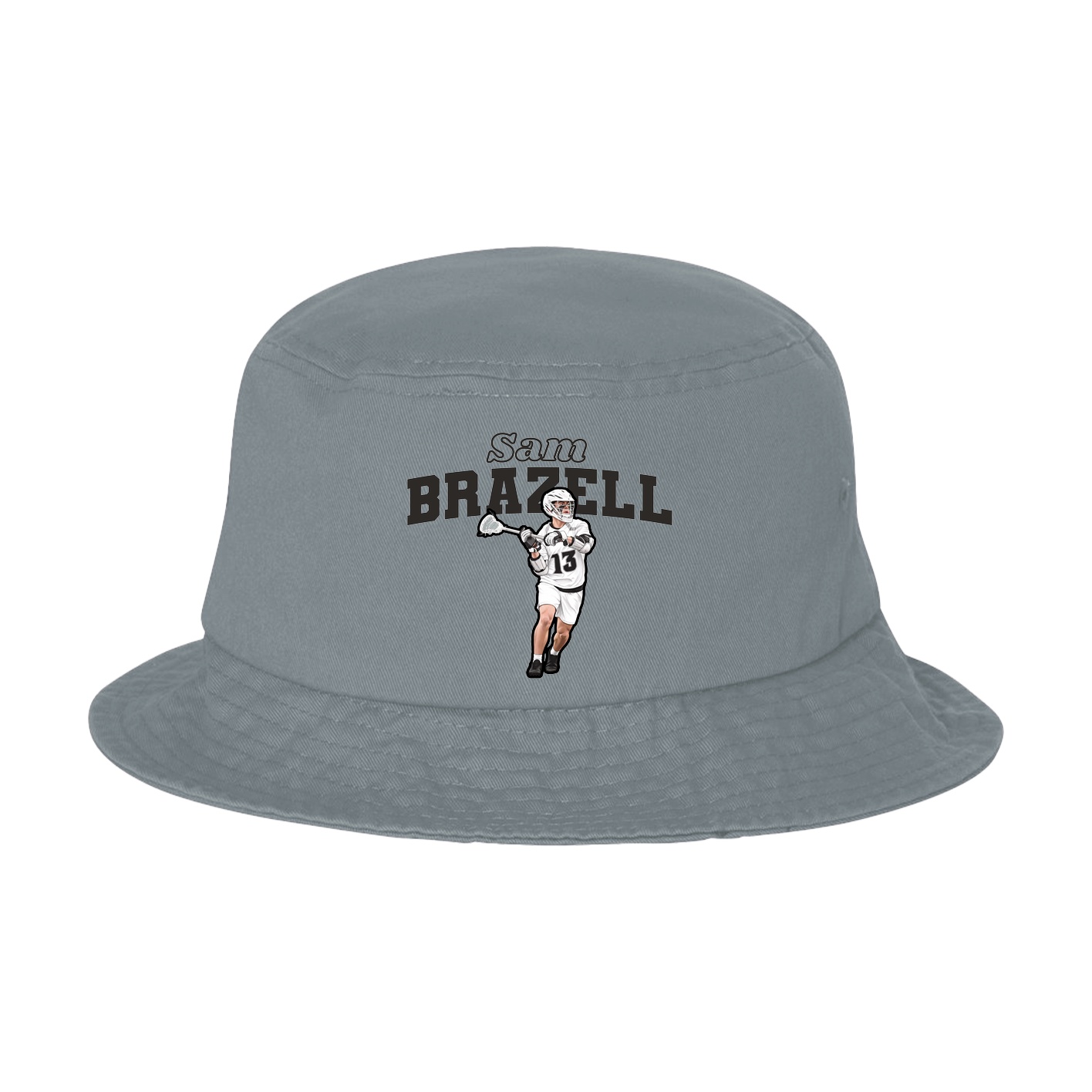 Bucket Cap — Name Arch in Grey