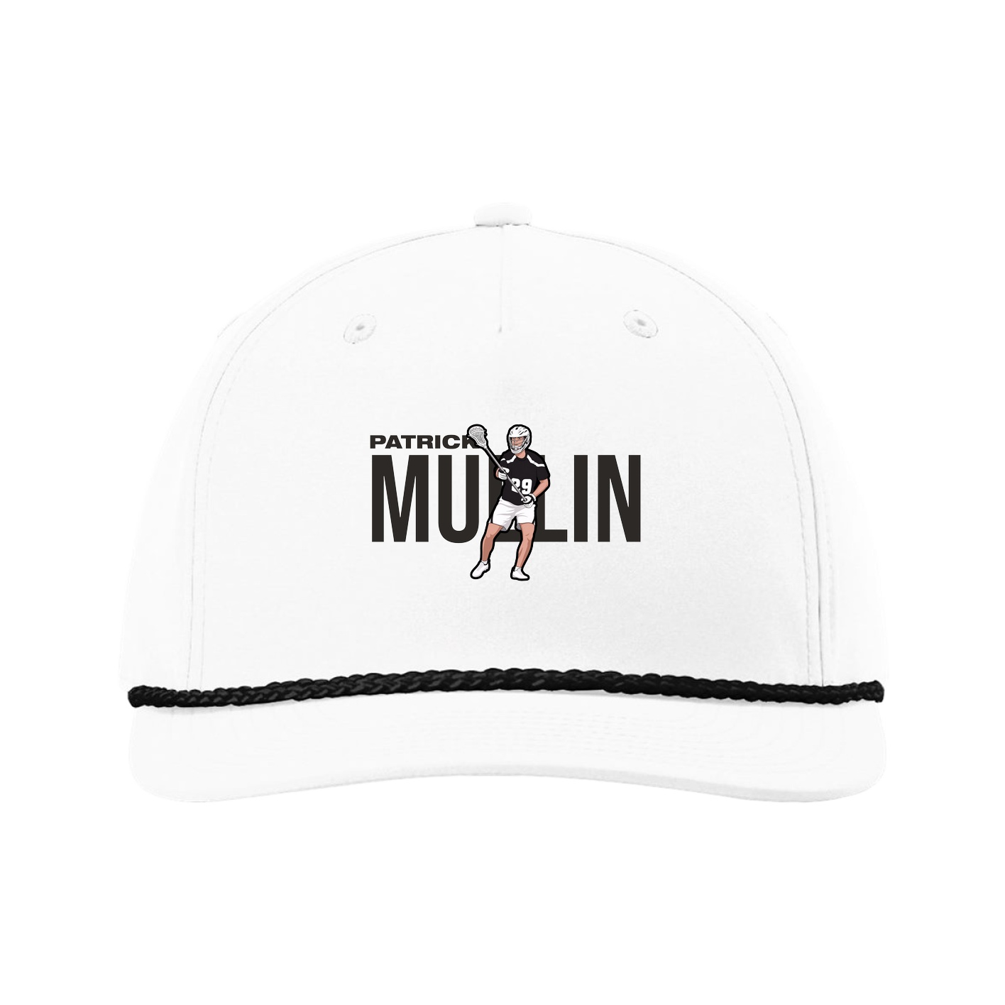 Five-Panel Classic Rope Cap — Player Name in White