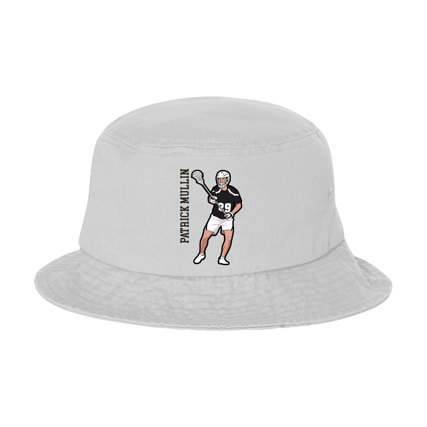 Bucket Cap — Name Vertical in White