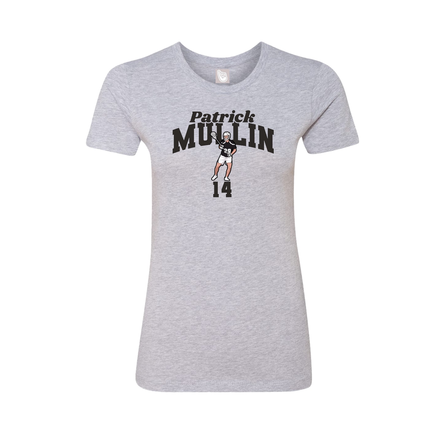 Fitted Women's Tee — Signature Arch in Grey