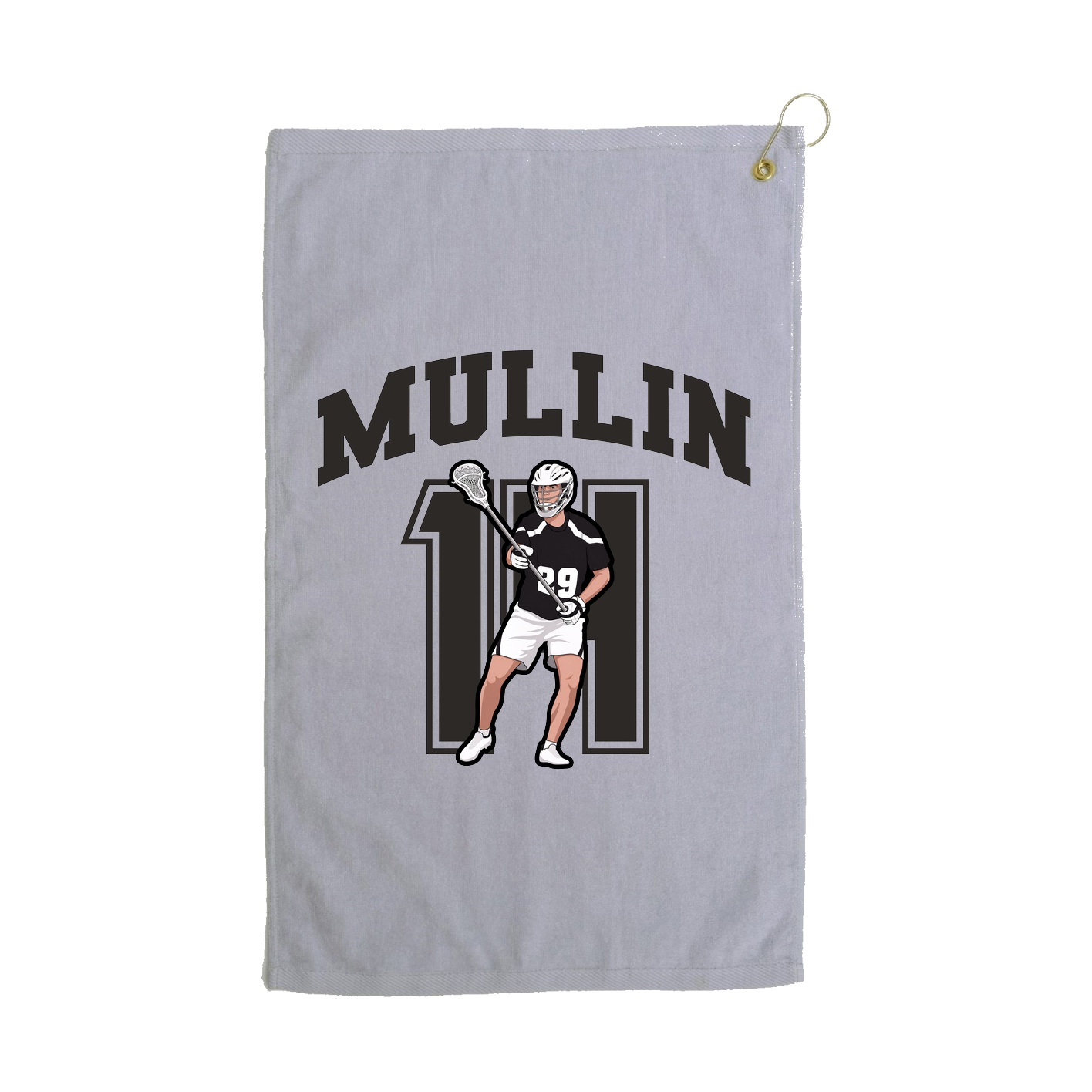 Golf Towel — Number in Grey