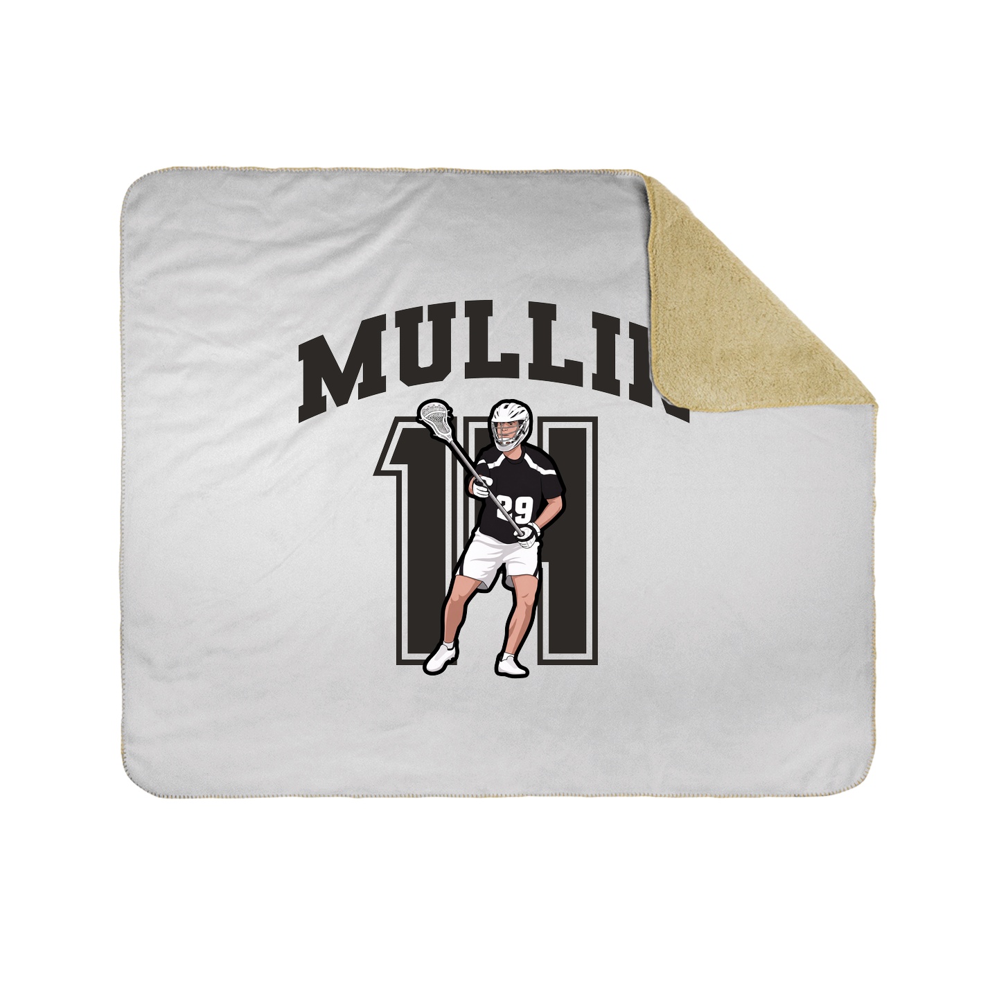 Throw Blanket — Number in White