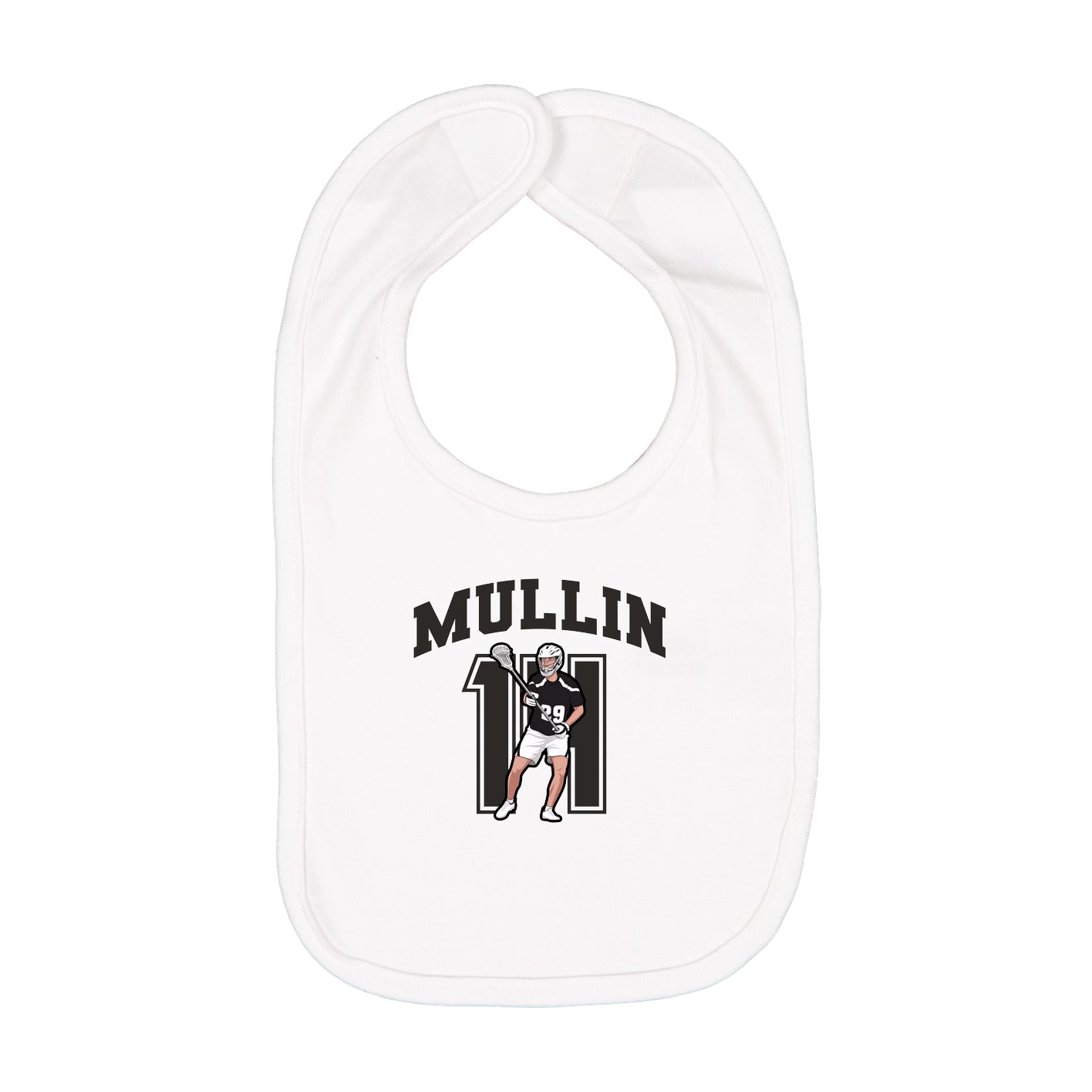 Infant Bib — Number in White