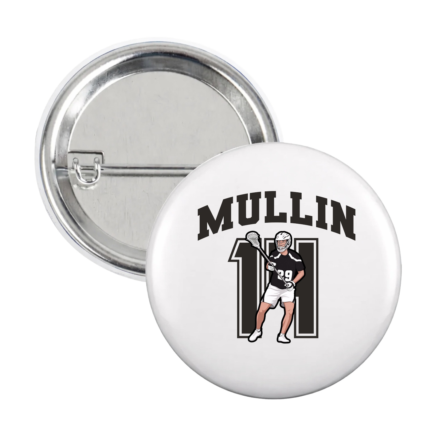 Game Day Button — Number in White