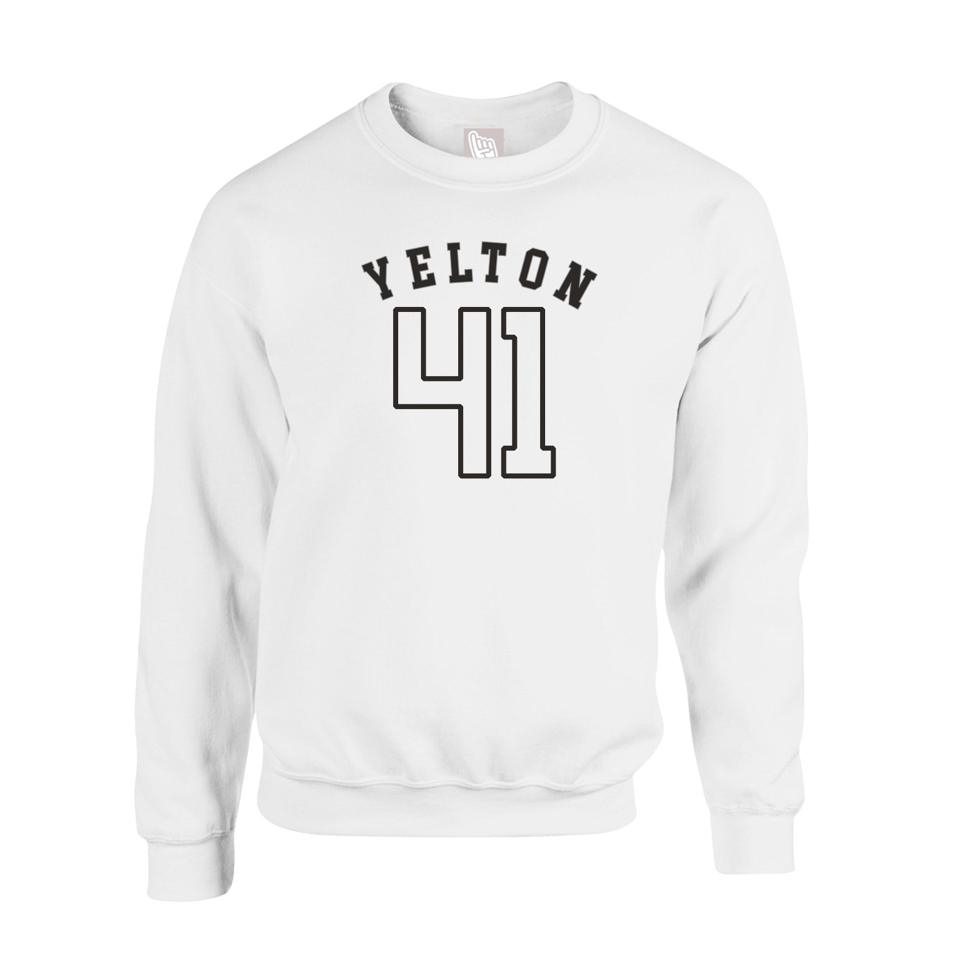 Fleece Crew — Shirsey Arch in White
