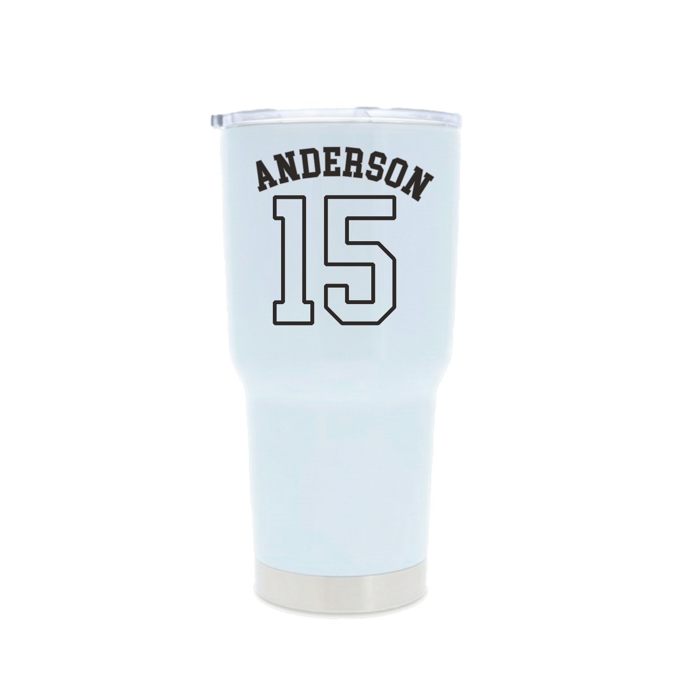 30oz Stainless Steel Tumbler — Shirsey Arch in White