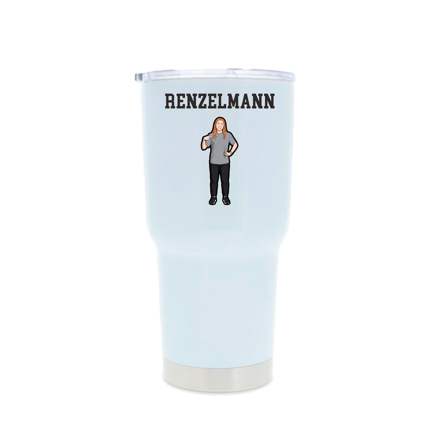 30oz Stainless Steel Tumbler — Shirsey in White