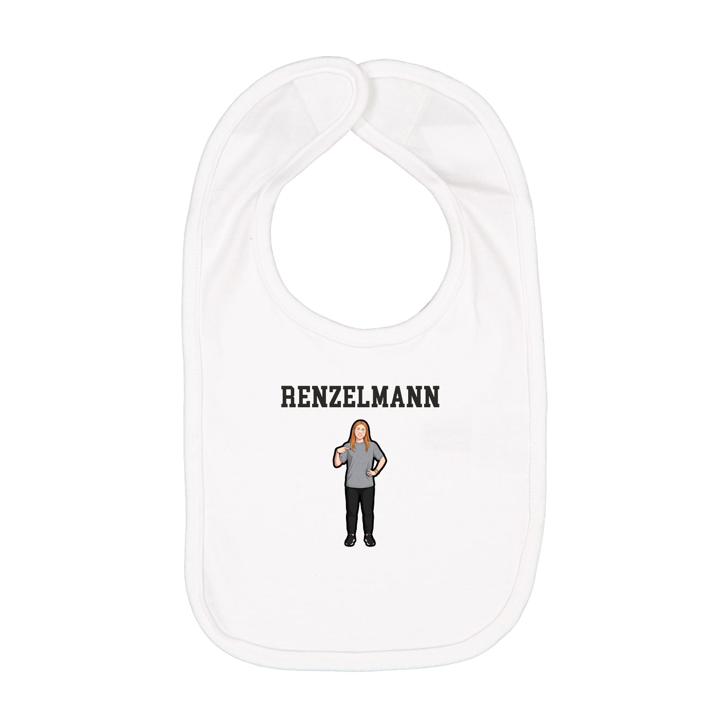 Infant Bib — Shirsey in White