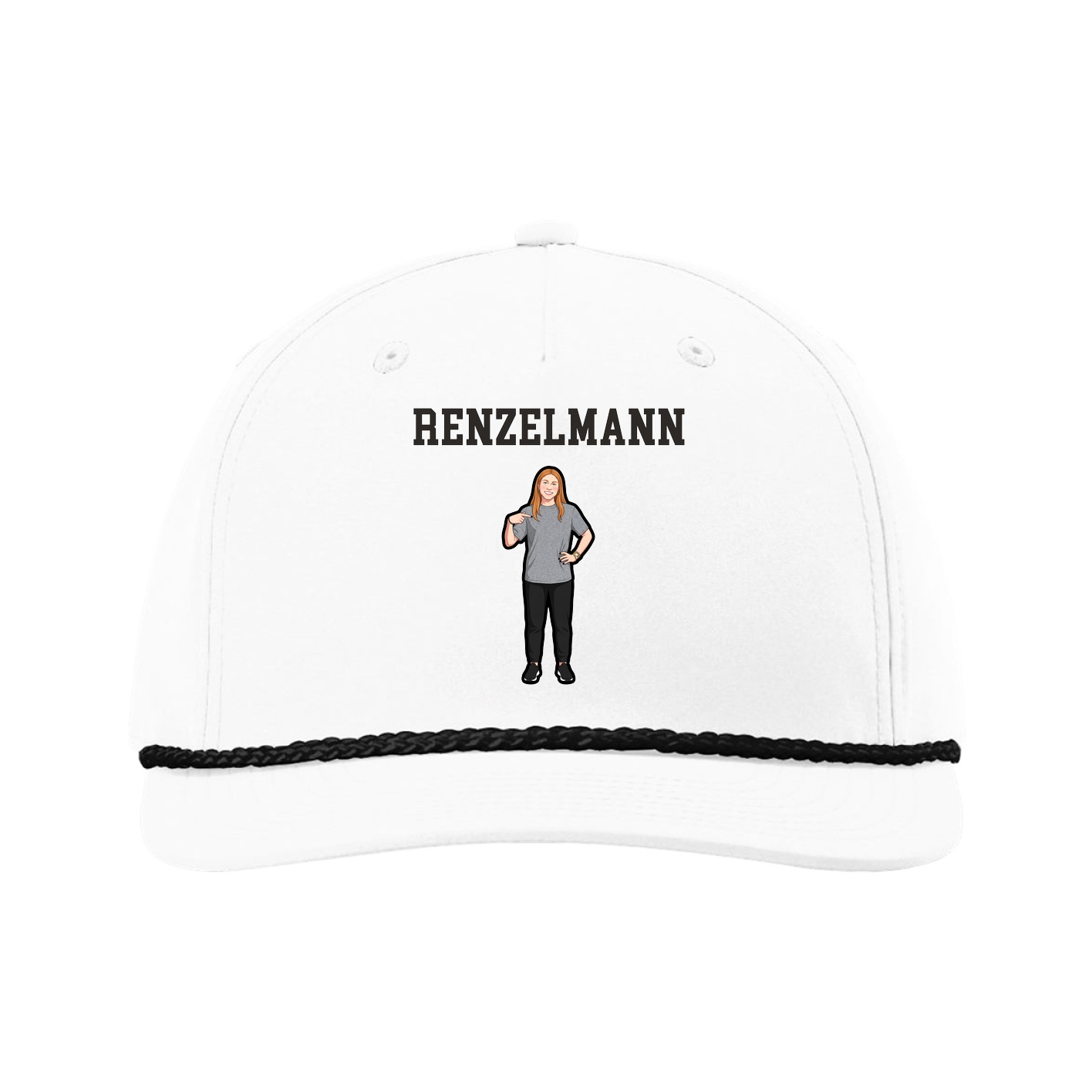 Five-Panel Classic Rope Cap — Shirsey in White