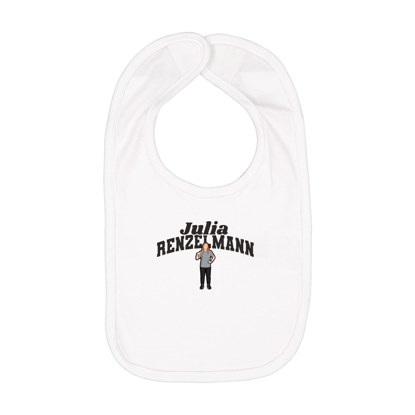 Infant Bib — Signature Arch in White