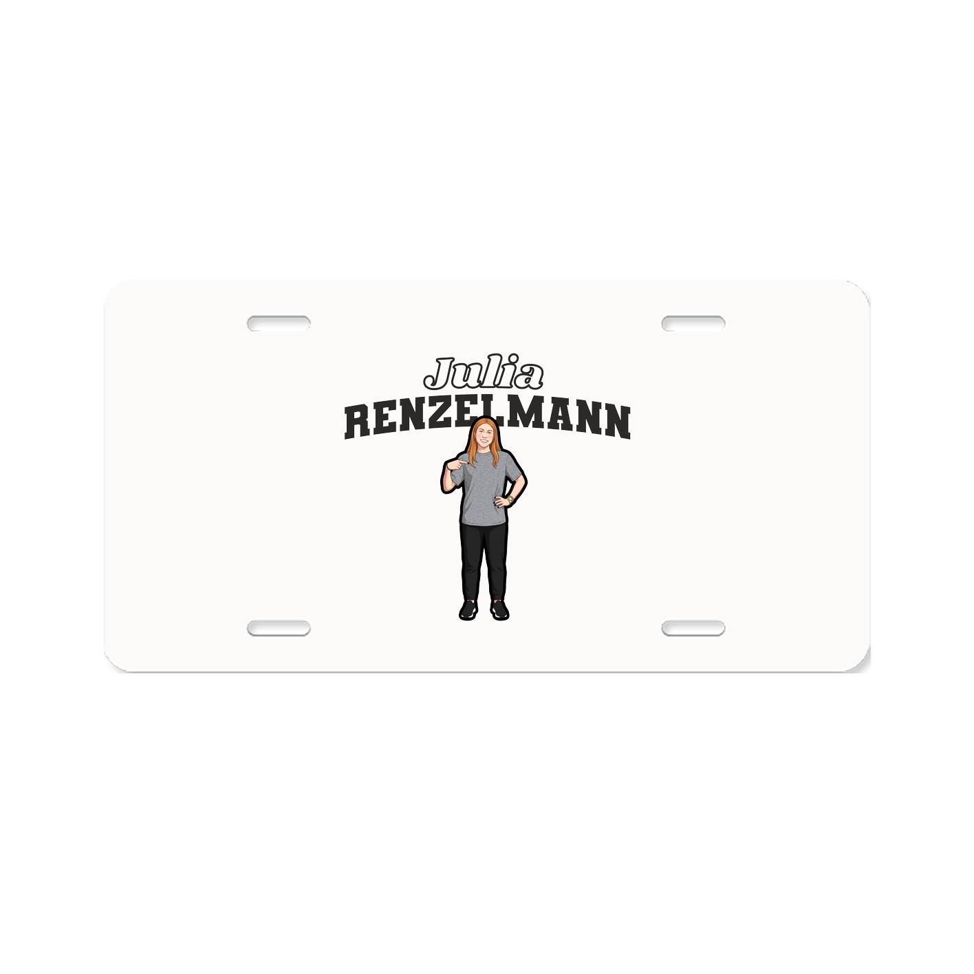License Plate — Name Arch in Classic