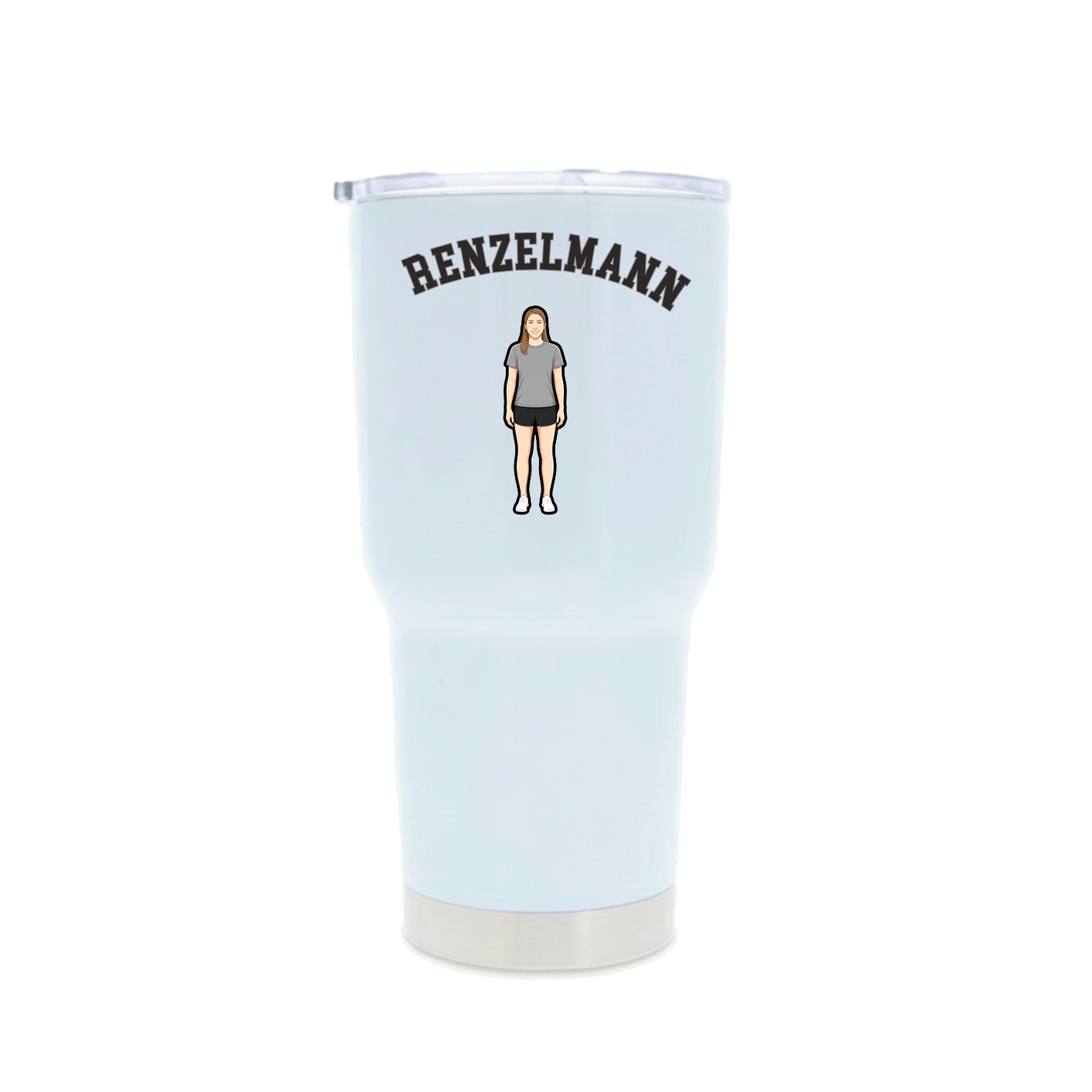 30oz Stainless Steel Tumbler — Shirsey Arch in White
