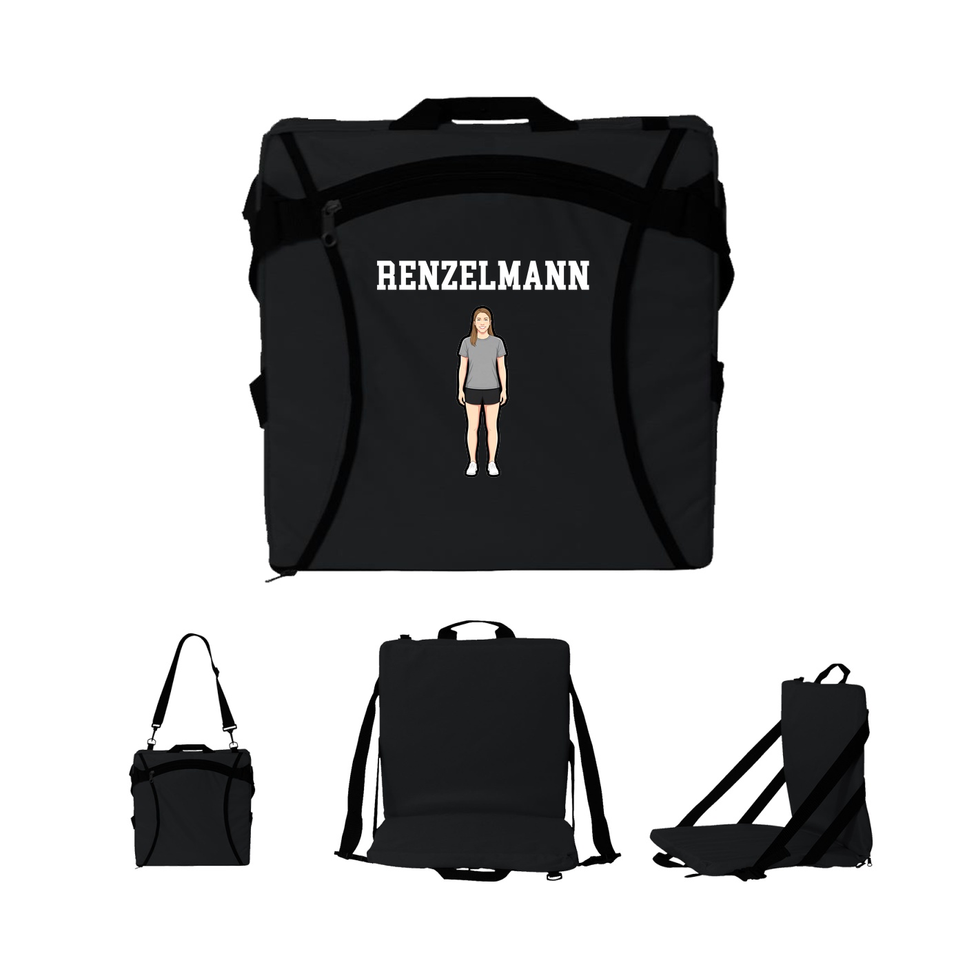 Folding Stadium Seat — Shirsey in Black