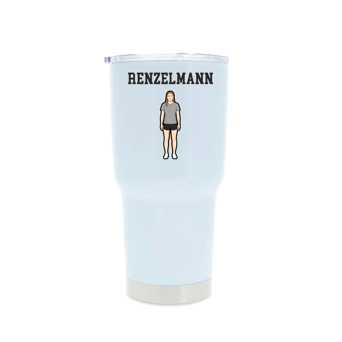30oz Stainless Steel Tumbler — Shirsey in White
