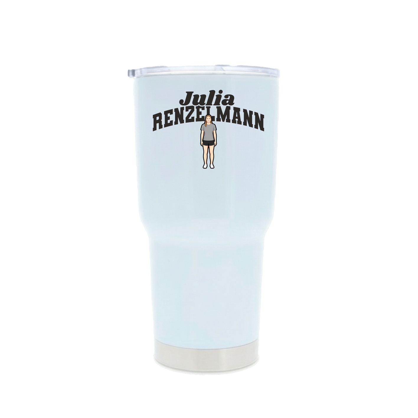 30oz Stainless Steel Tumbler — Signature Arch in White