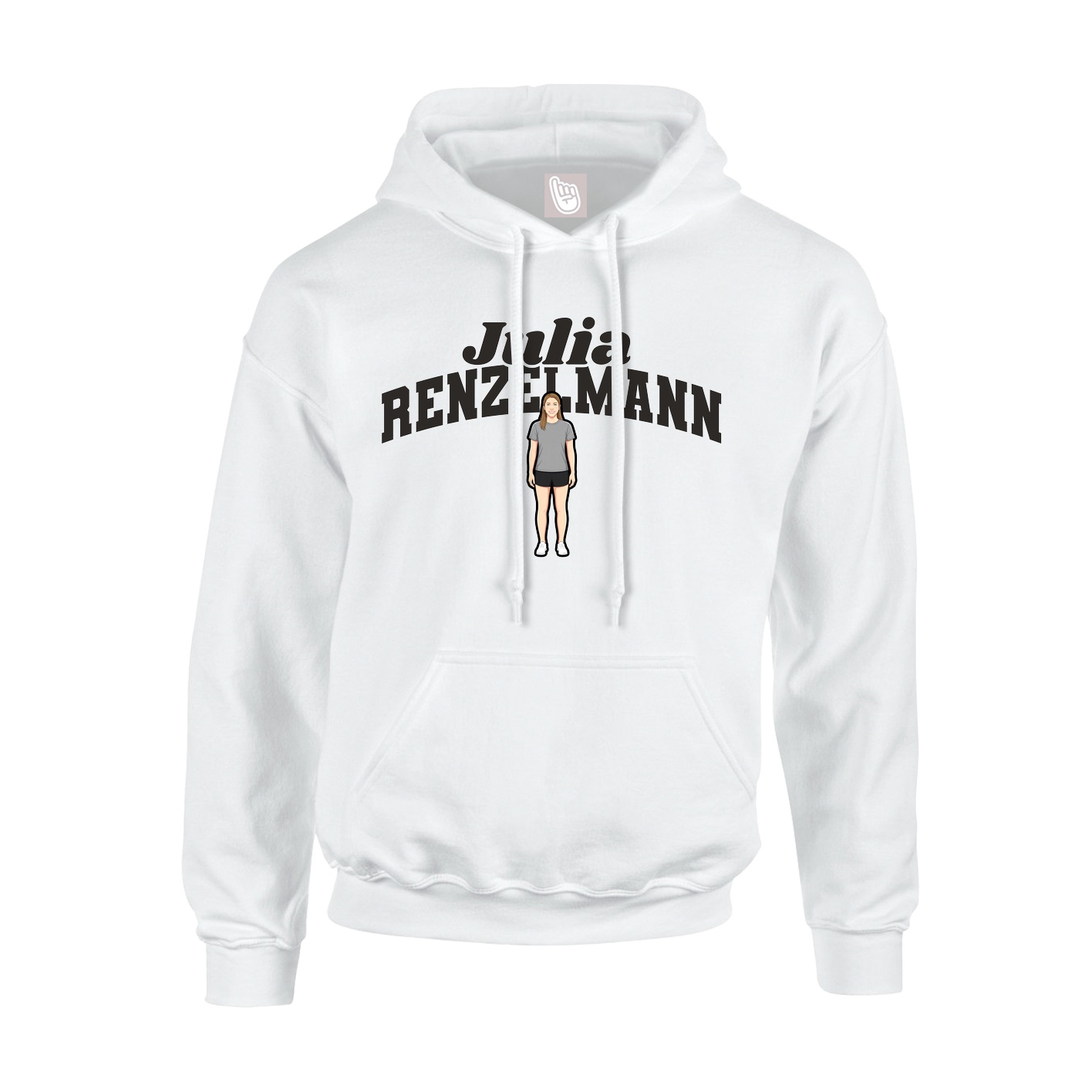 Youth Hoodie — Signature Arch in White