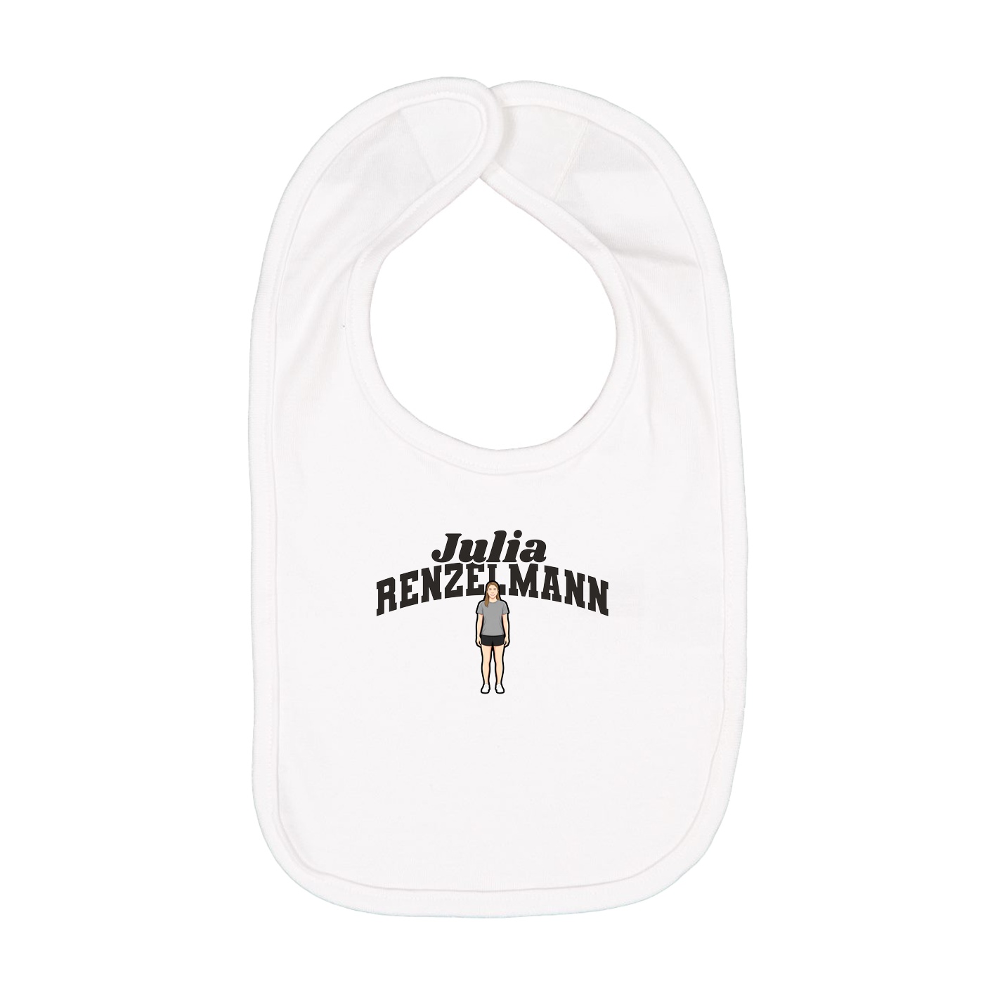Infant Bib — Signature Arch in White