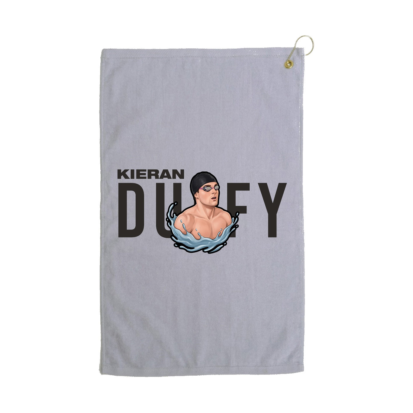 Golf Towel — Player Name in Grey