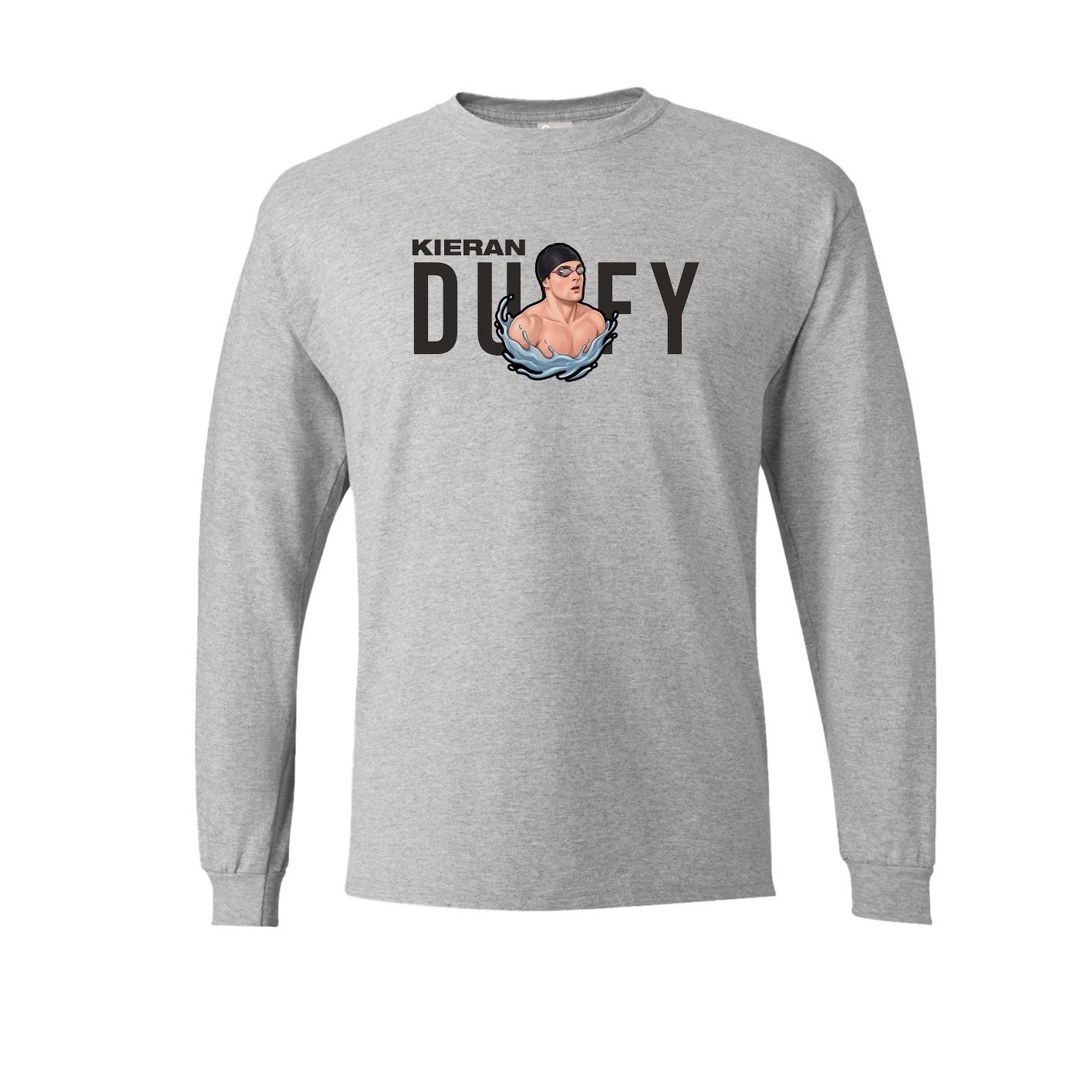 Long Sleeve Tee — Player Name in Grey