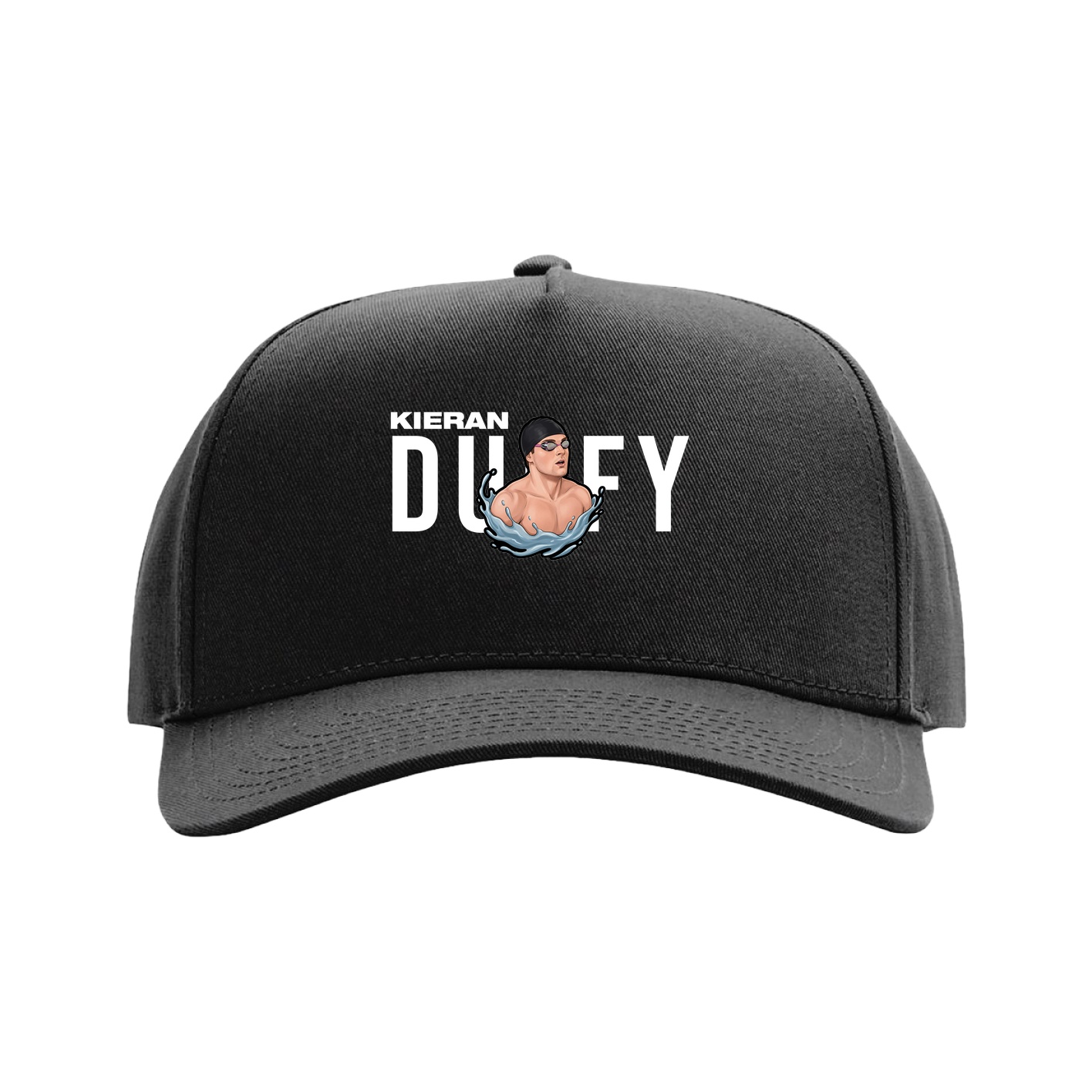 Full Fabric Five-Panel Champ Cap — Player Name in Black