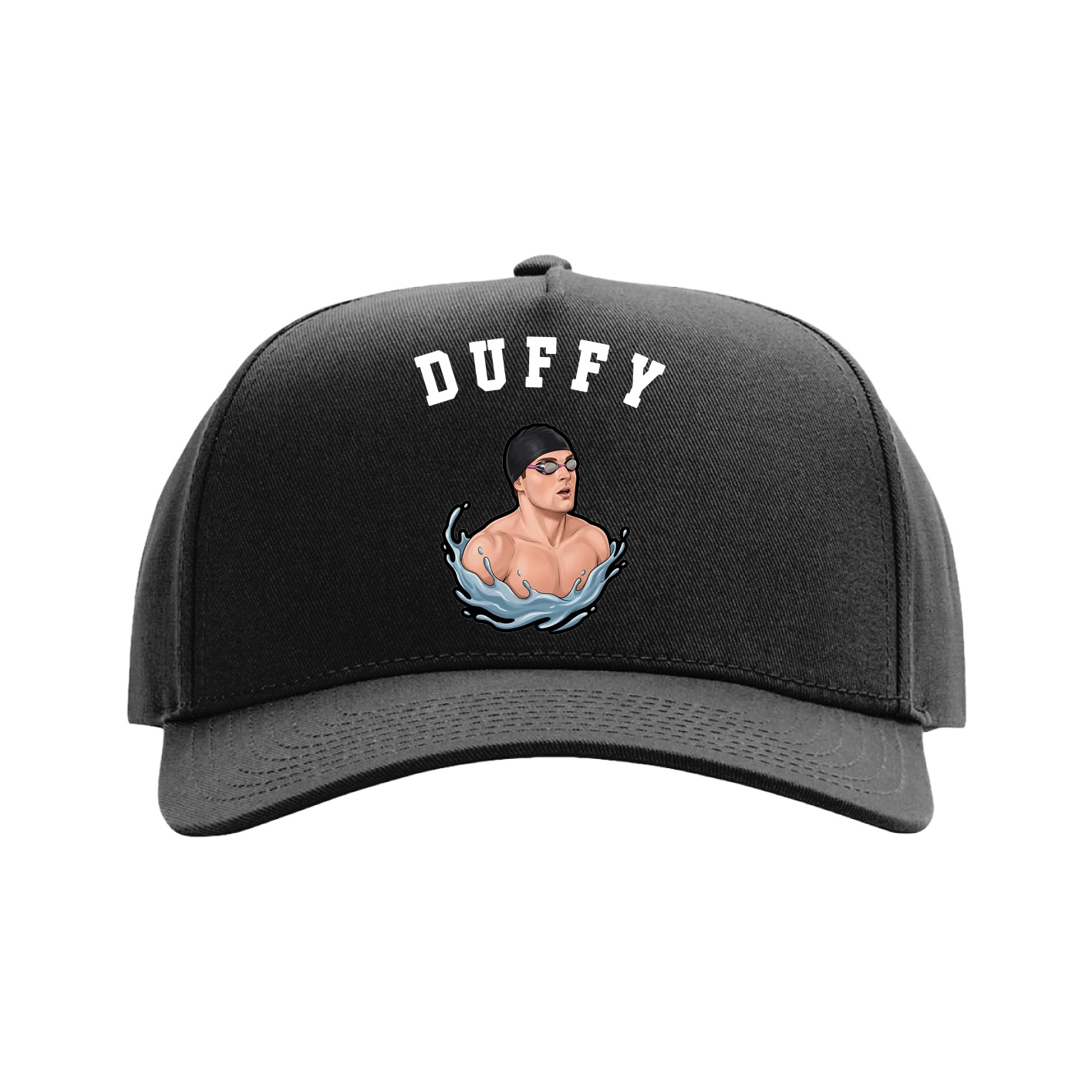 Full Fabric Five-Panel Champ Cap — Shirsey Arch in Black