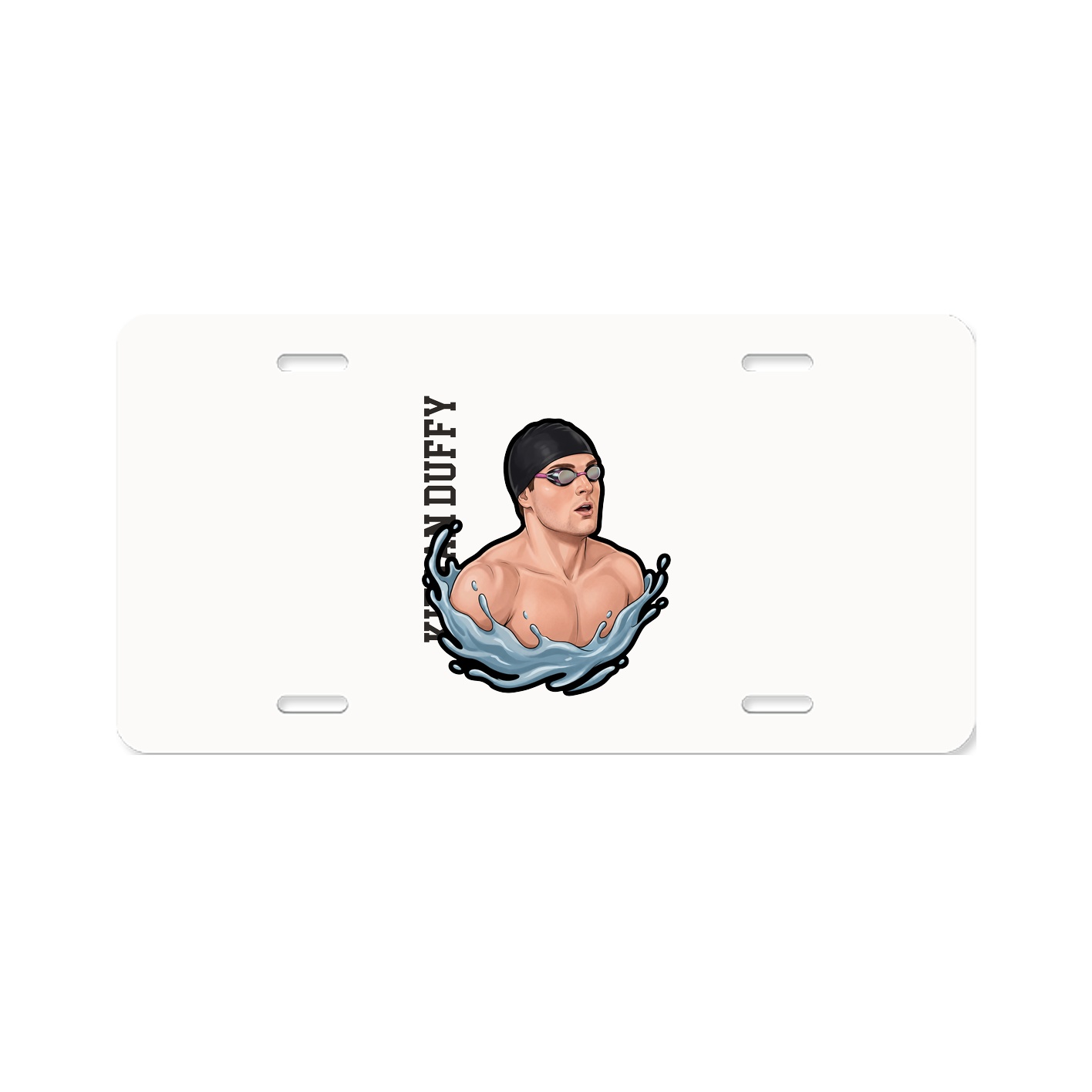 License Plate — Name Vertical in Classic