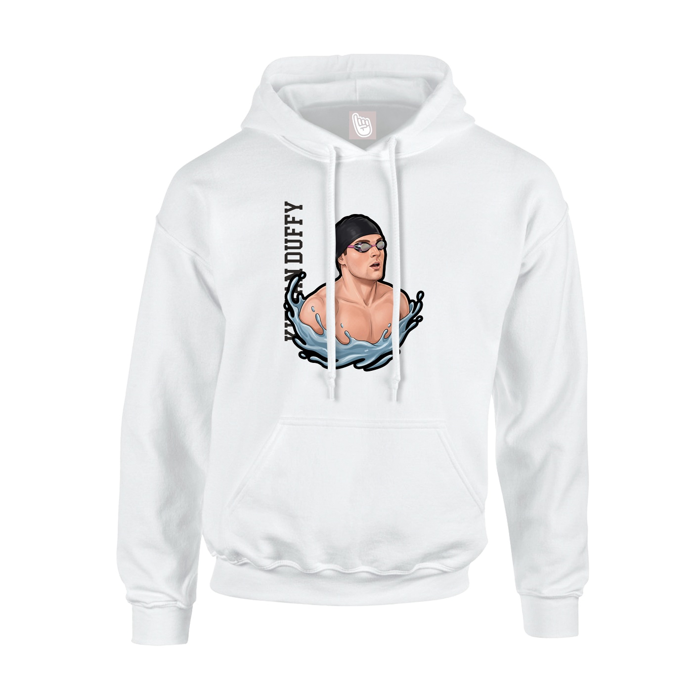 Hoodie — Name Vertical in White