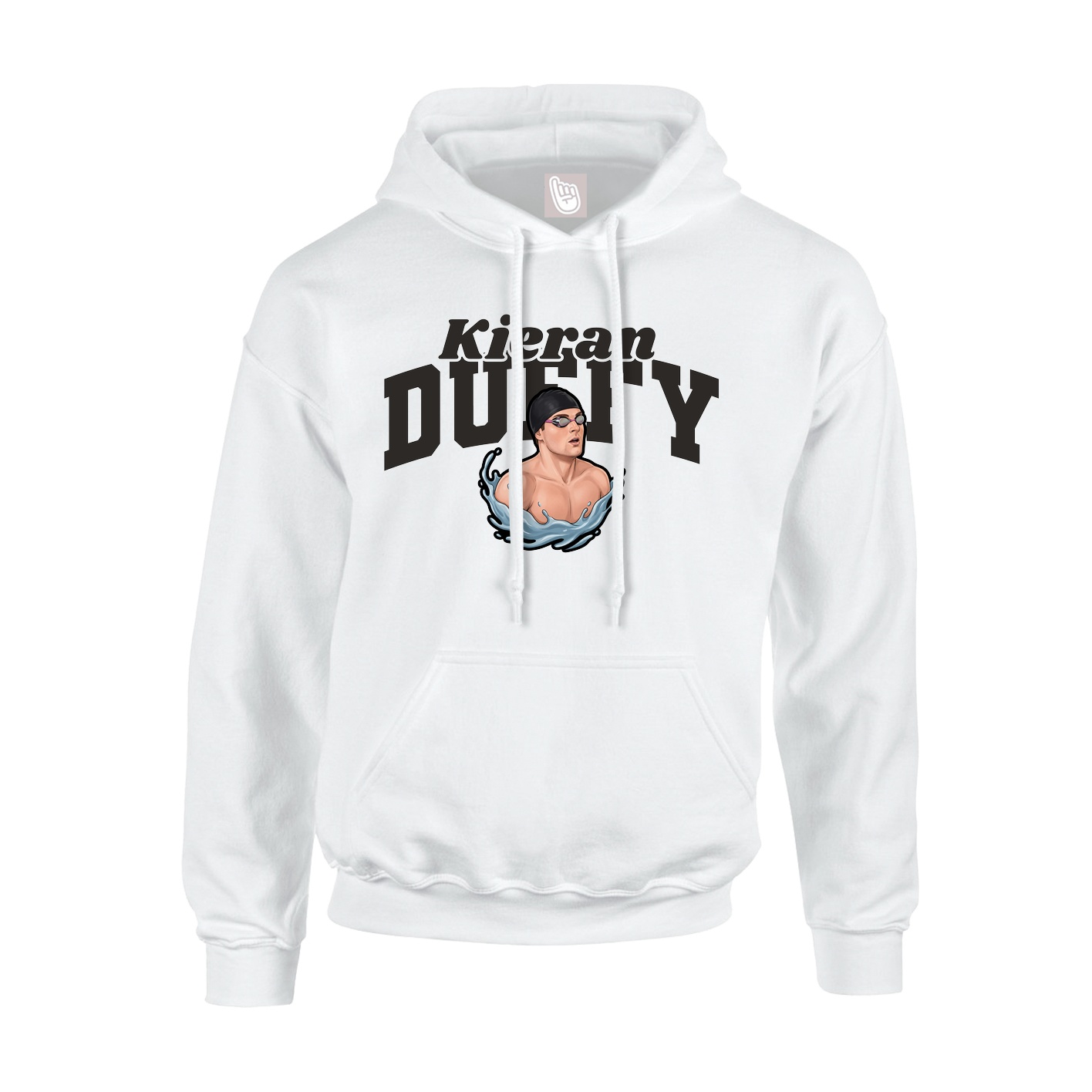 Youth Hoodie — Signature Arch in White