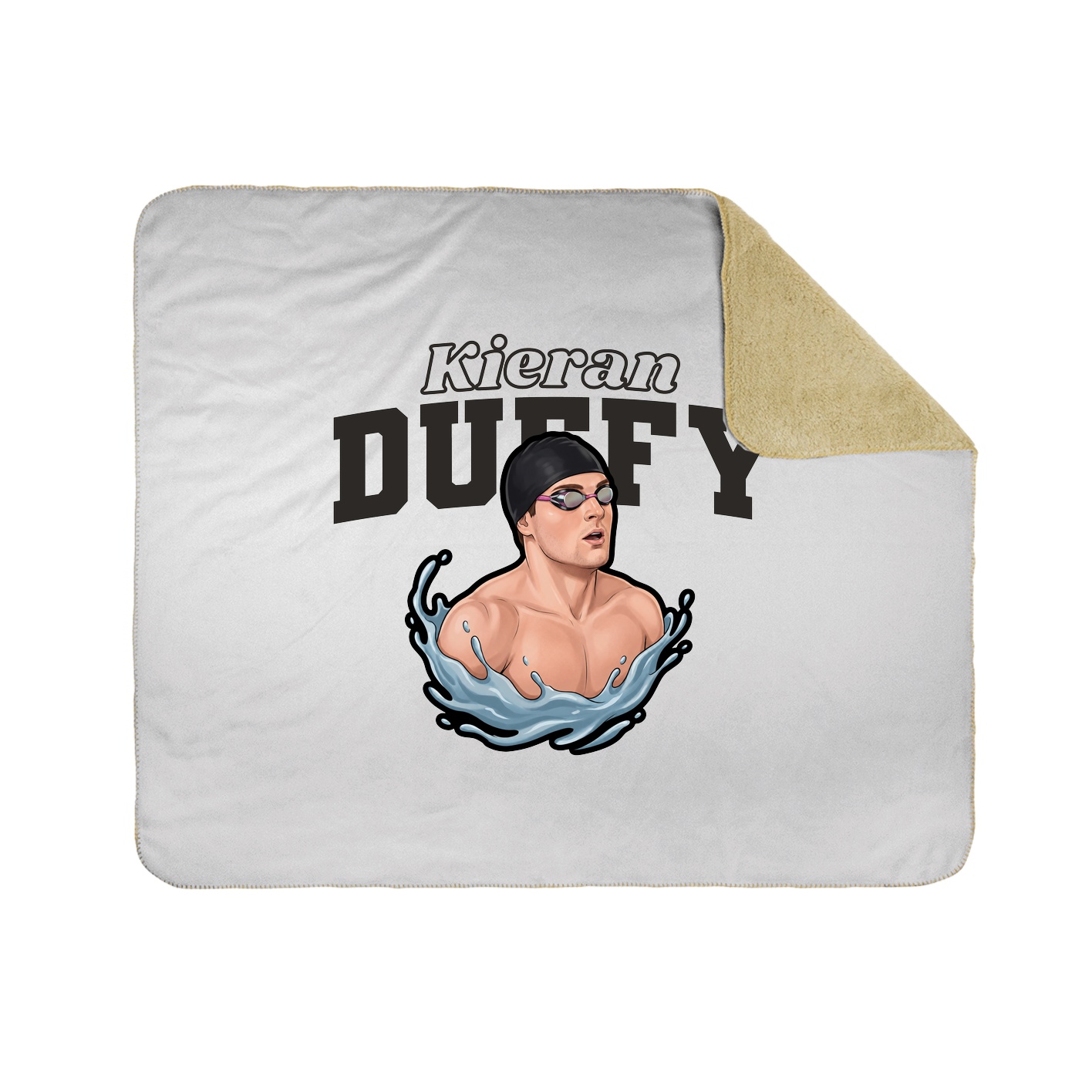 Throw Blanket — Name Arch in White