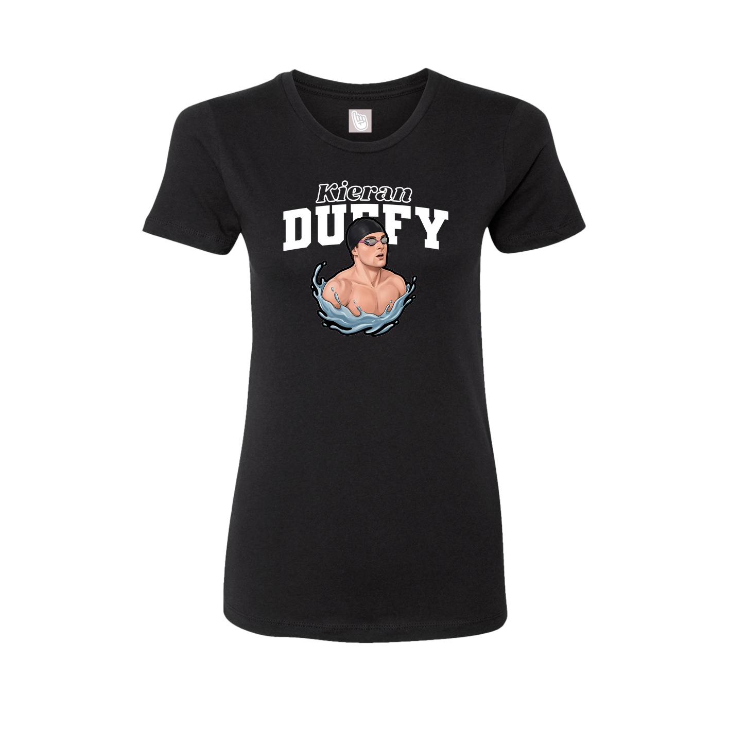 Fitted Women's Tee — Name Arch in Black