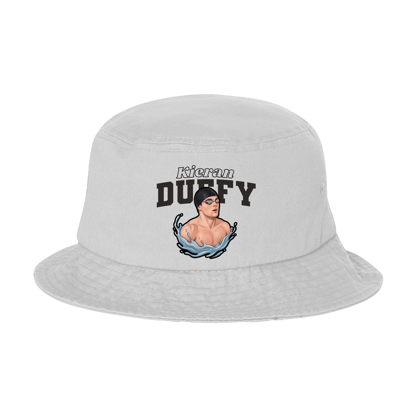Bucket Cap — Name Arch in White