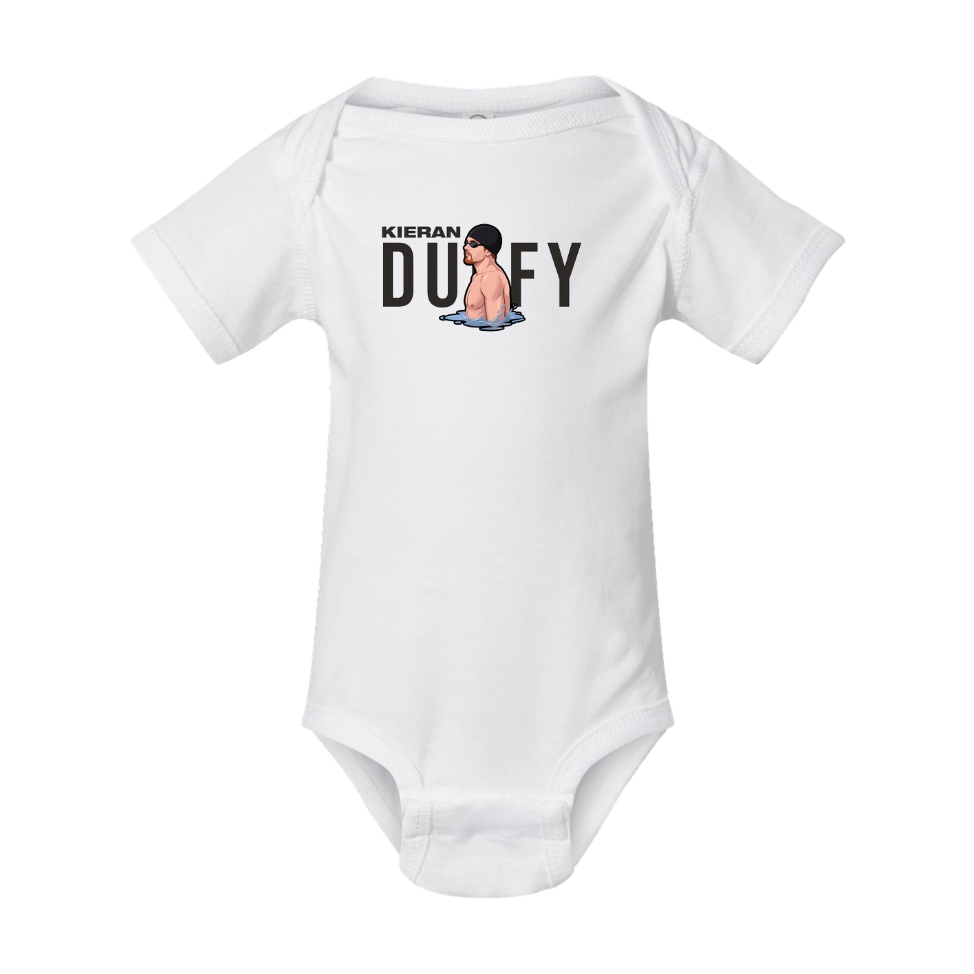 Baby Onesie — Player Name in White