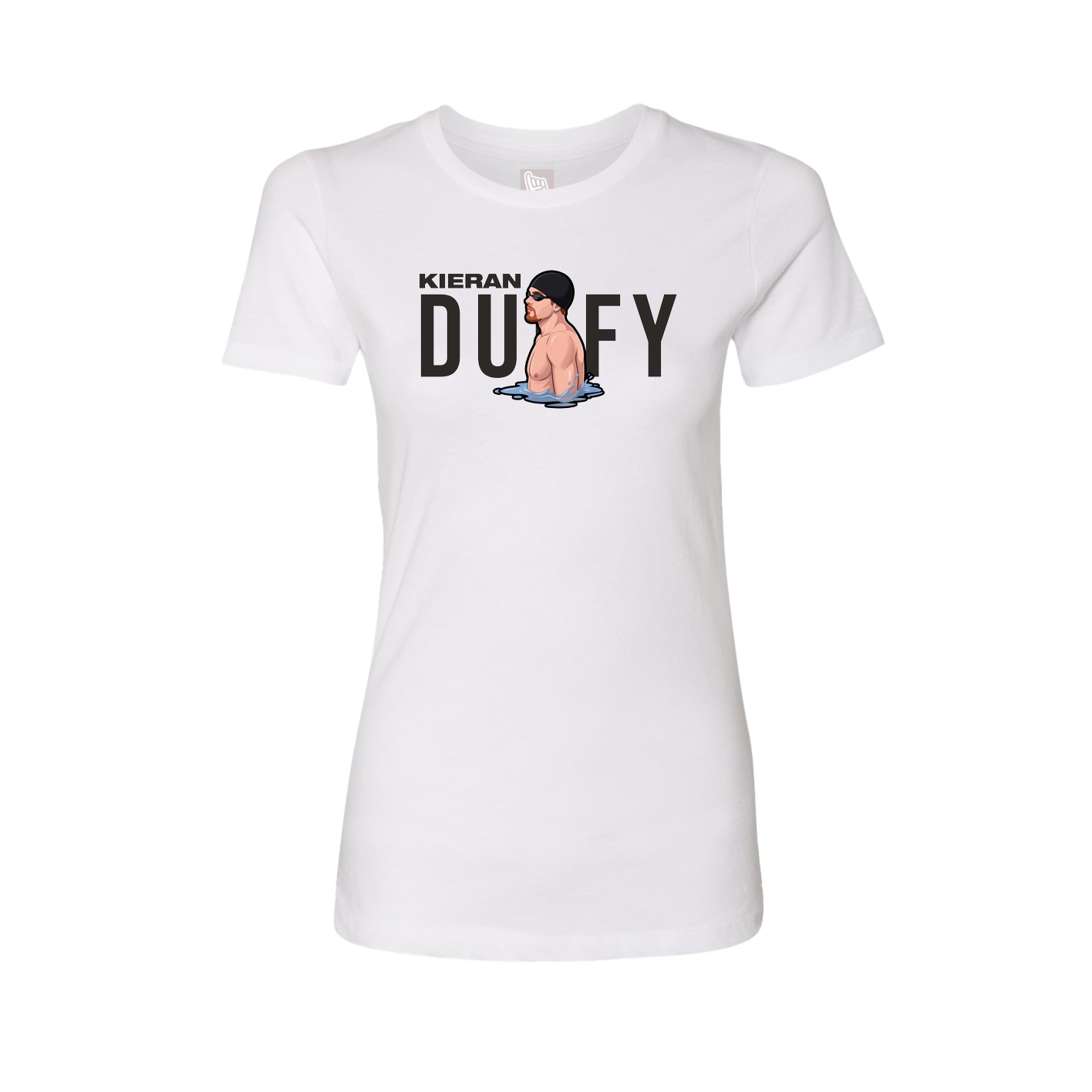 Fitted Women's Tee — Player Name in White