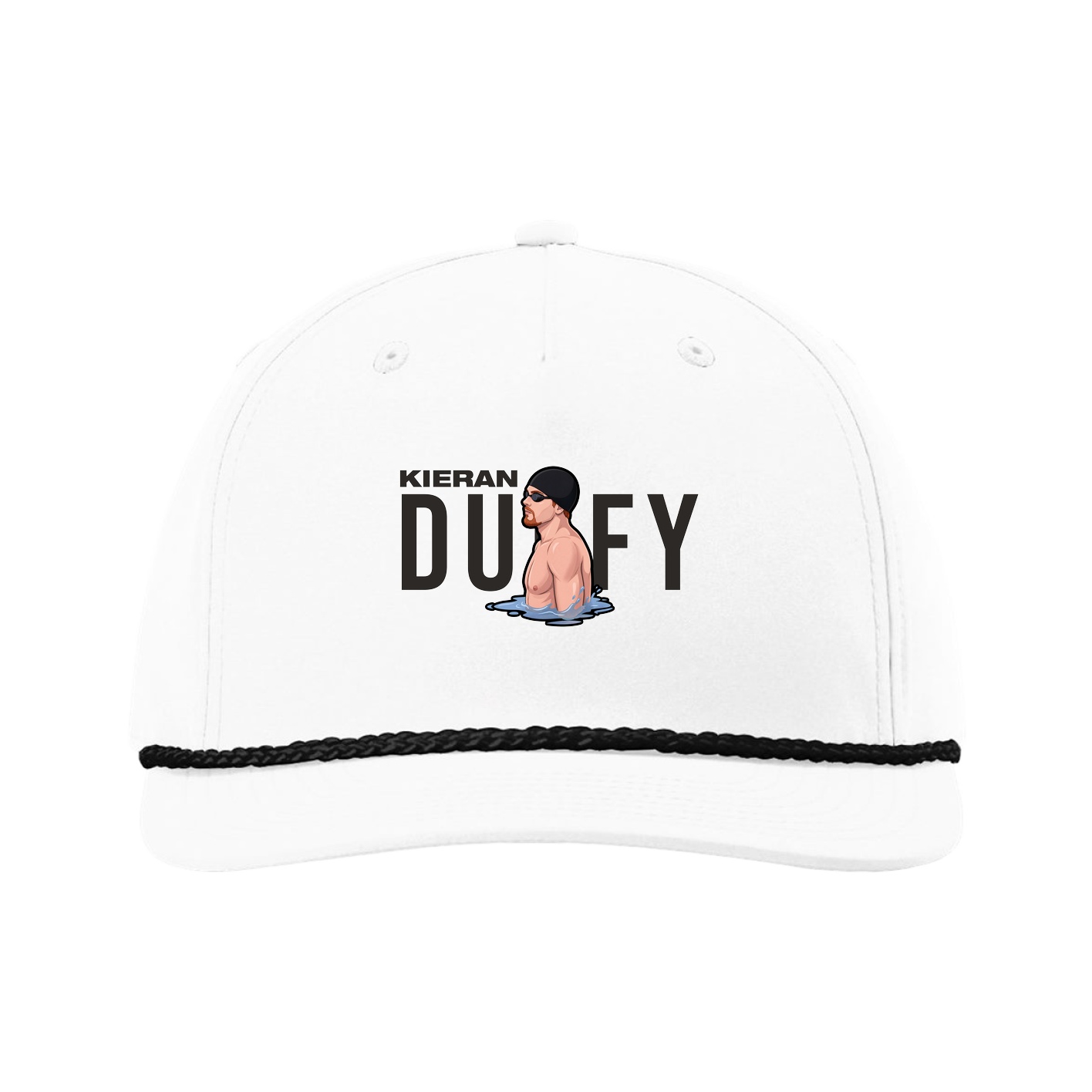 Five-Panel Classic Rope Cap — Player Name in White
