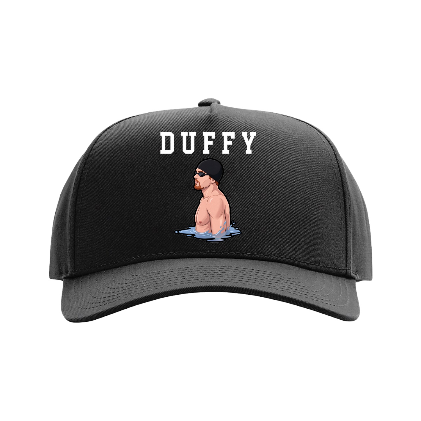 Full Fabric Five-Panel Champ Cap — Shirsey in Black