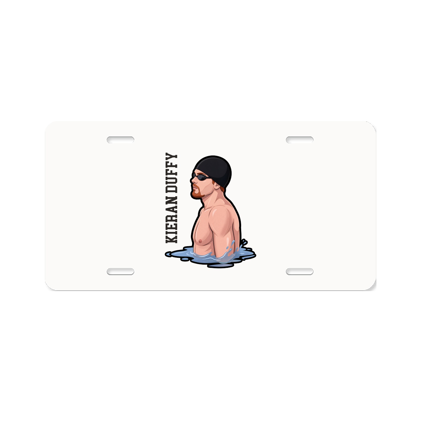License Plate — Name Vertical in Classic