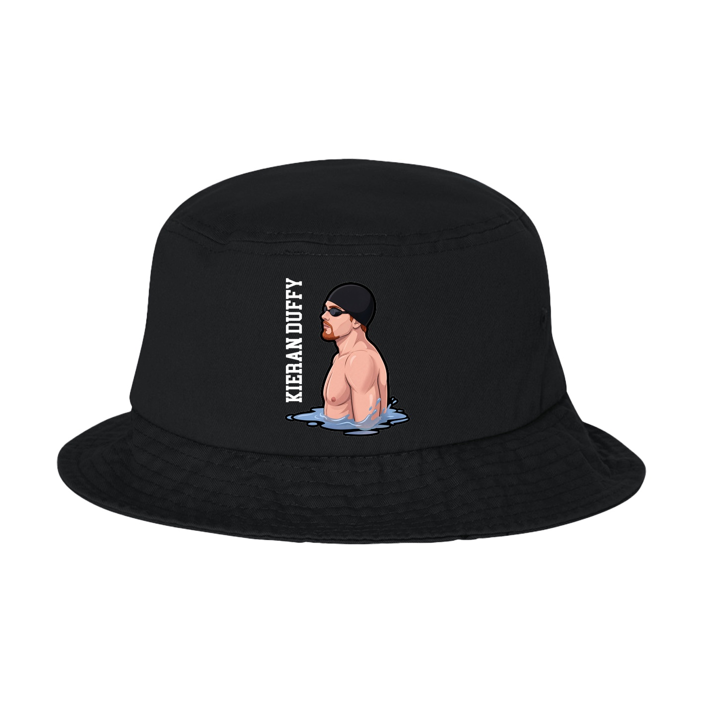 Bucket Cap — Name Vertical in Black