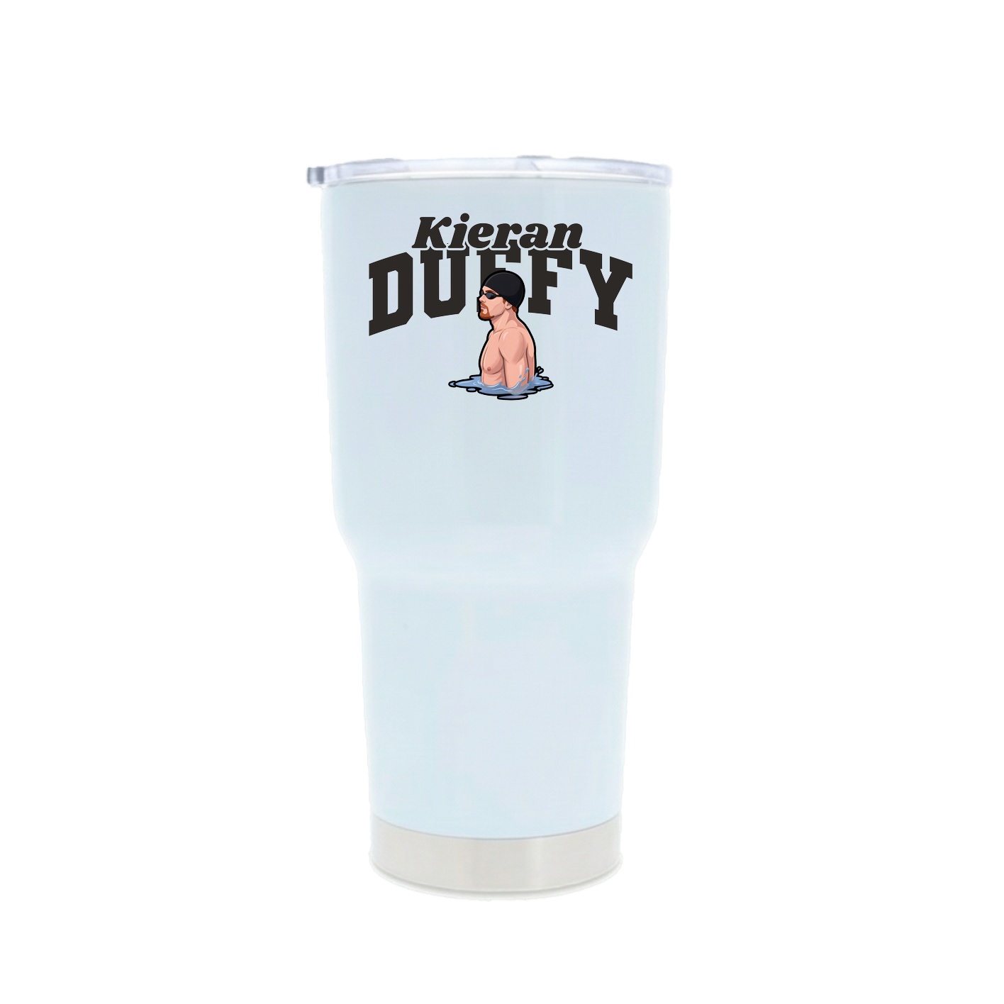30oz Stainless Steel Tumbler — Signature Arch in White