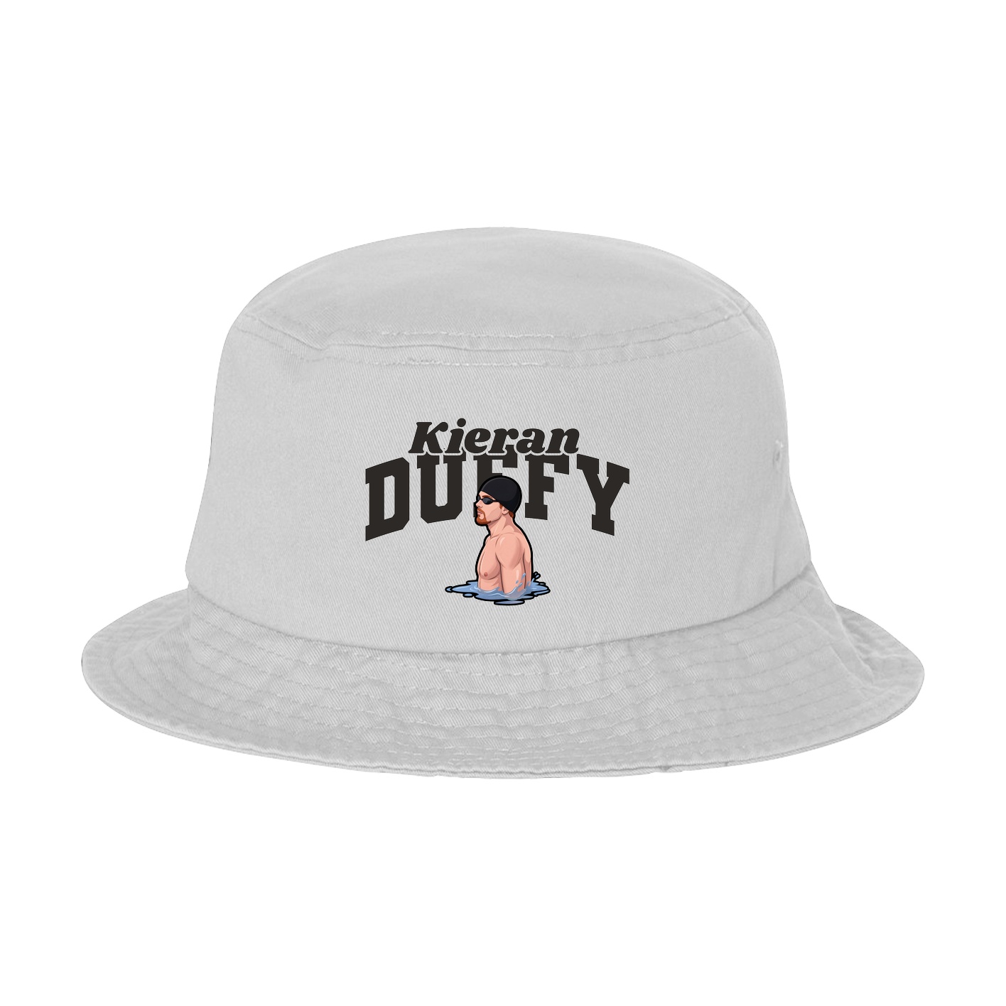 Bucket Cap — Signature Arch in White