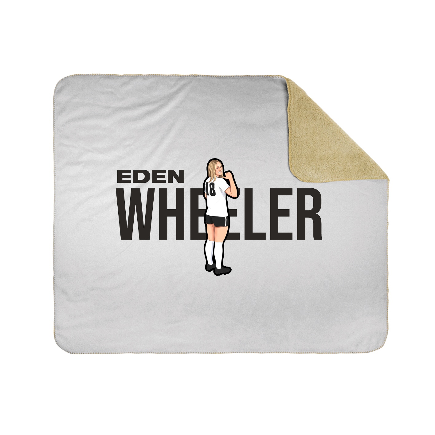 Throw Blanket — Player Name in White