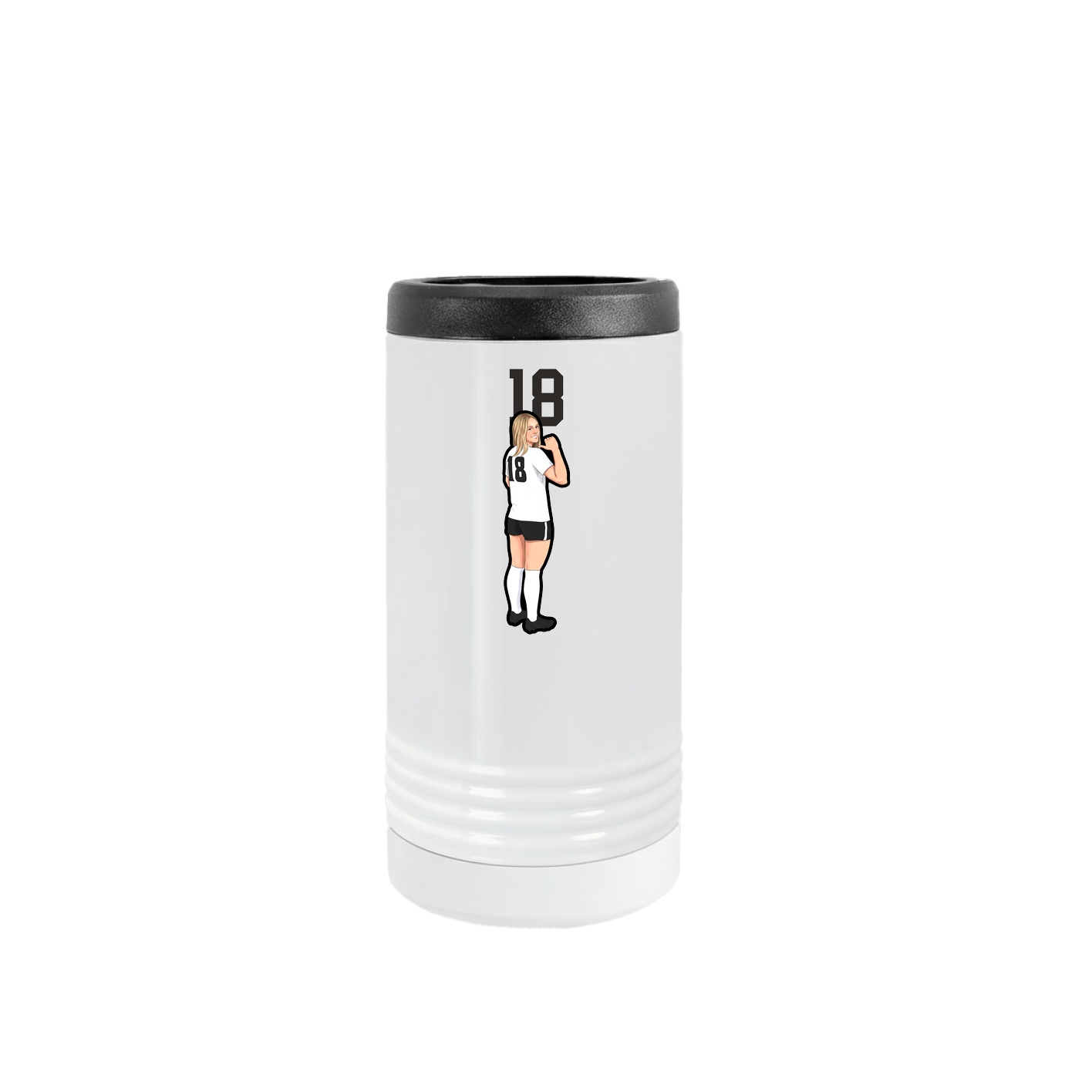 Slim Beverage Holder — Number Top in White