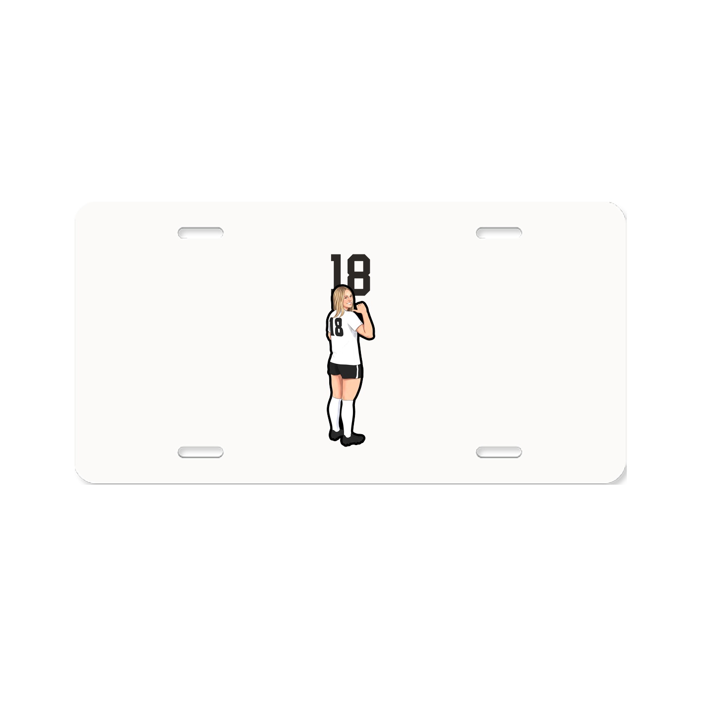 License Plate — Number Top in Classic