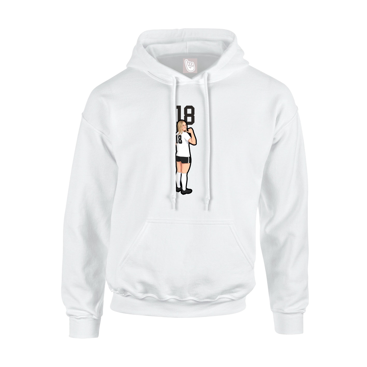 Hoodie — Number Top in White