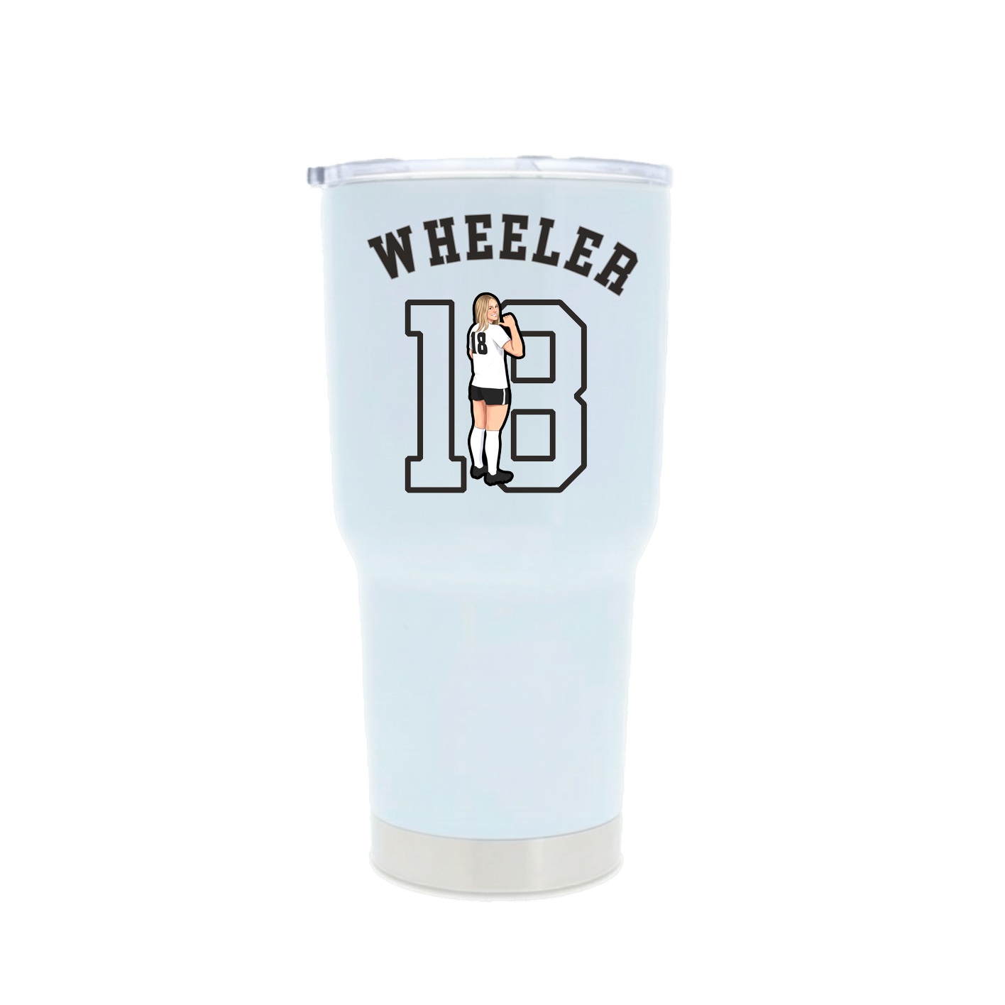 30oz Stainless Steel Tumbler — Shirsey Arch in White