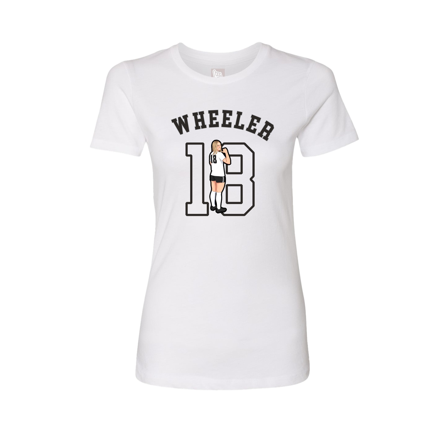 Fitted Women's Tee — Shirsey Arch in White