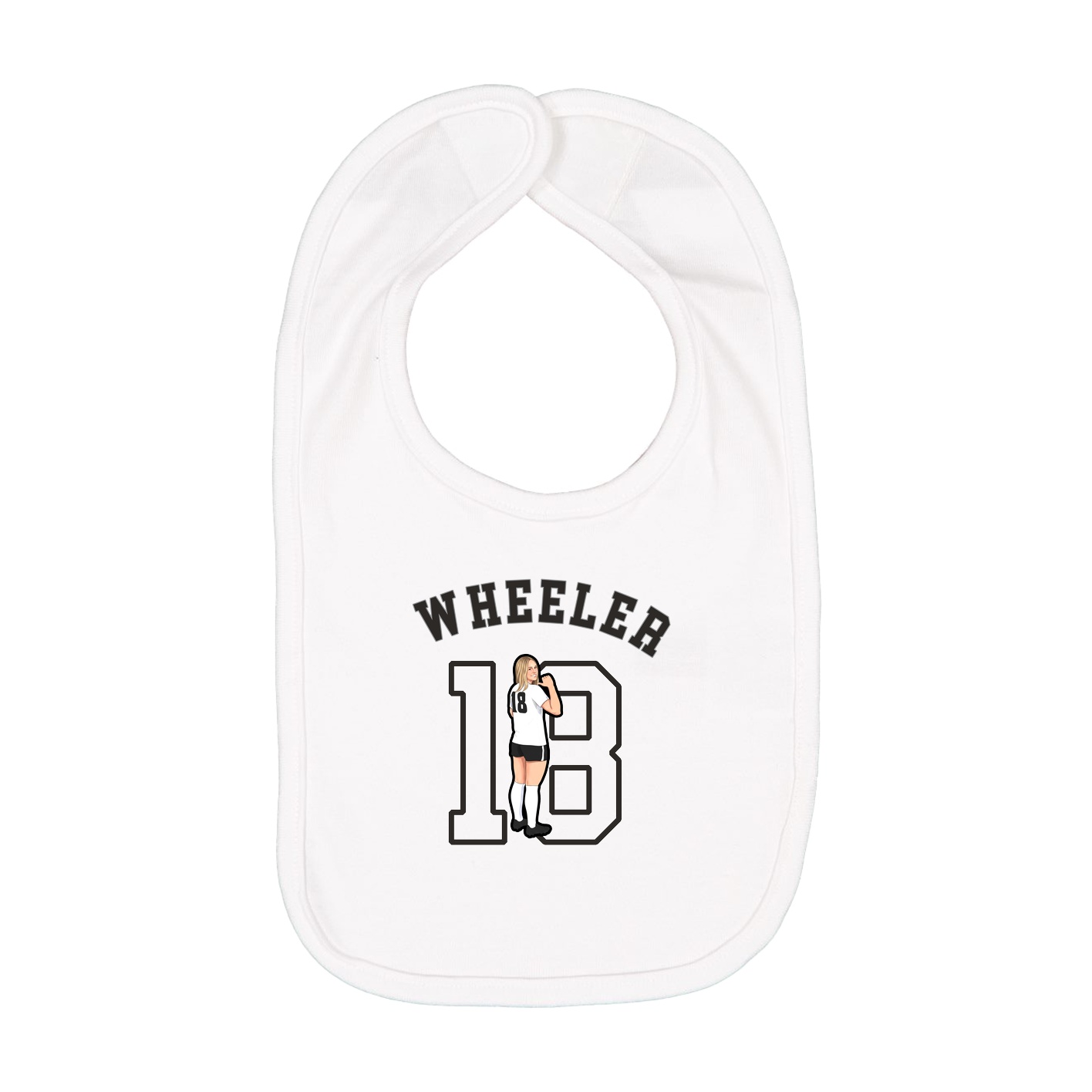 Infant Bib — Shirsey Arch in White