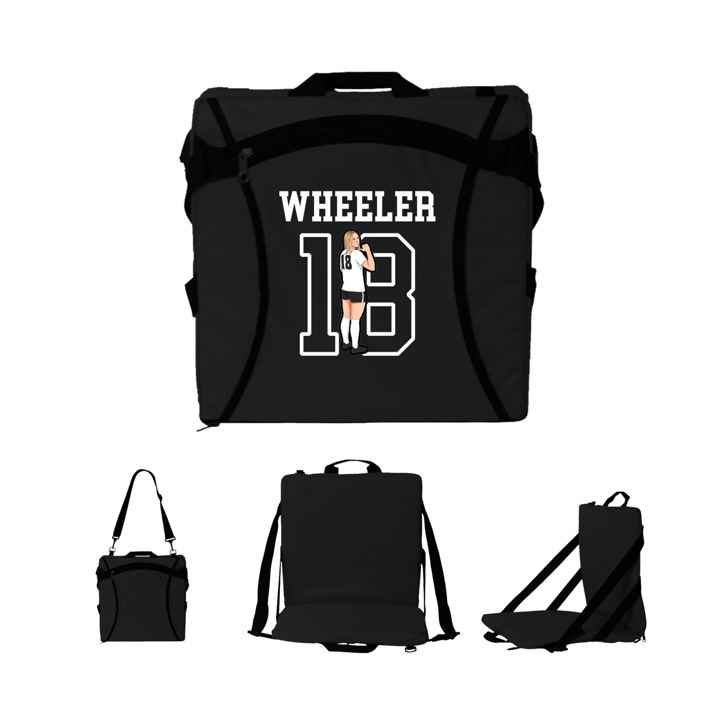Folding Stadium Seat — Shirsey in Black